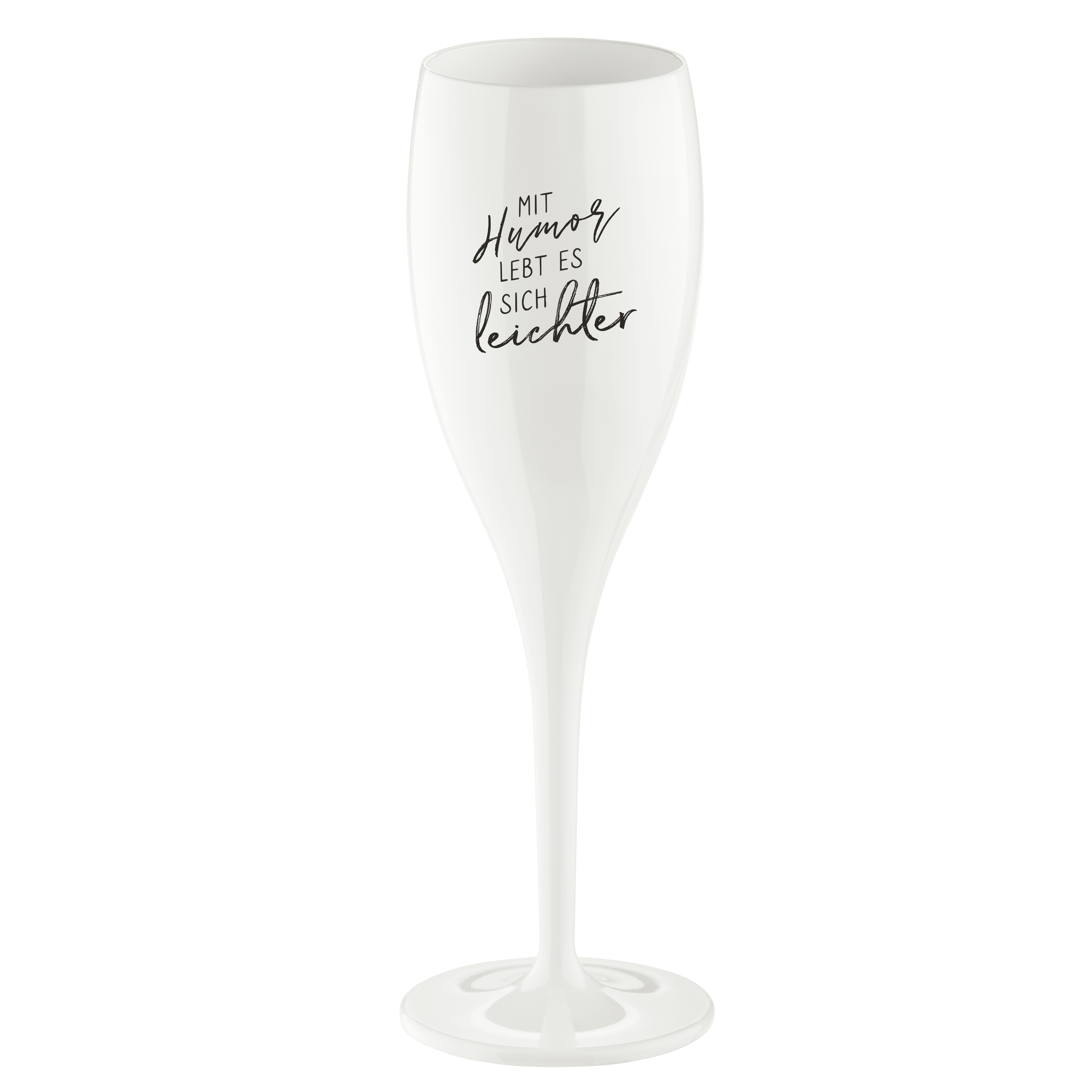 Sektglas, 100ml, cotton white - CHEERS No. 1 MIT HUMOR