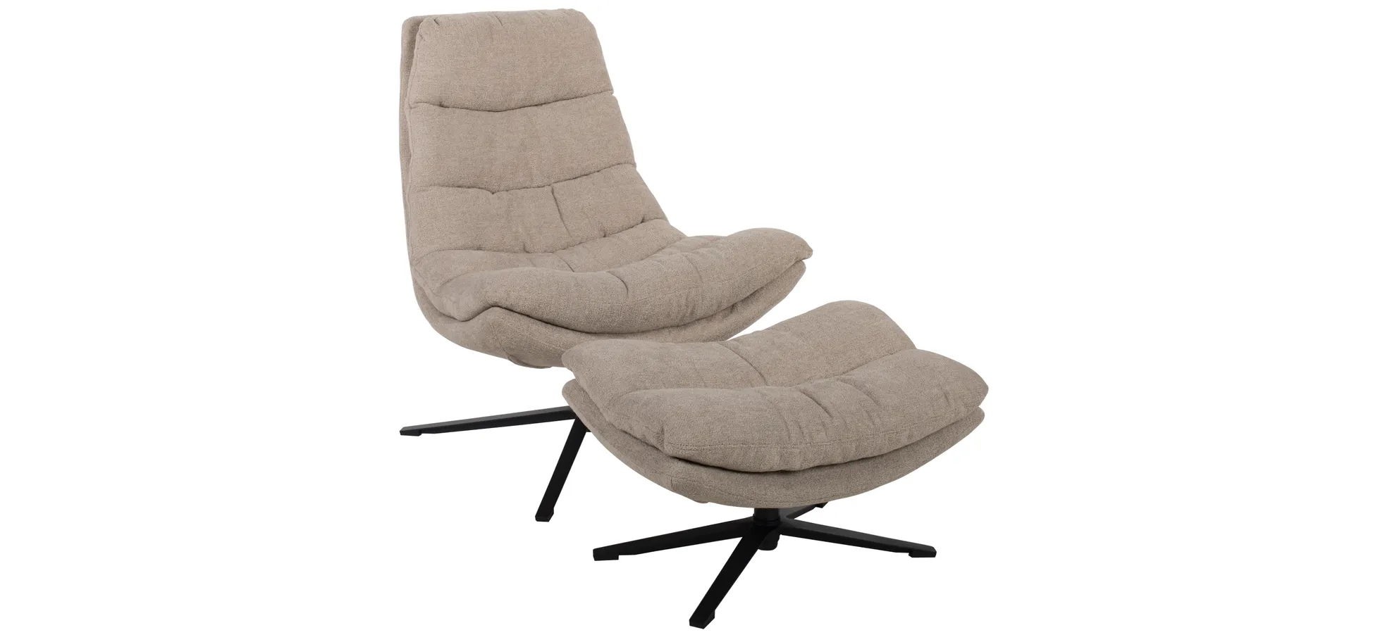 Relaxsessel mit Hocke, sand - Duane