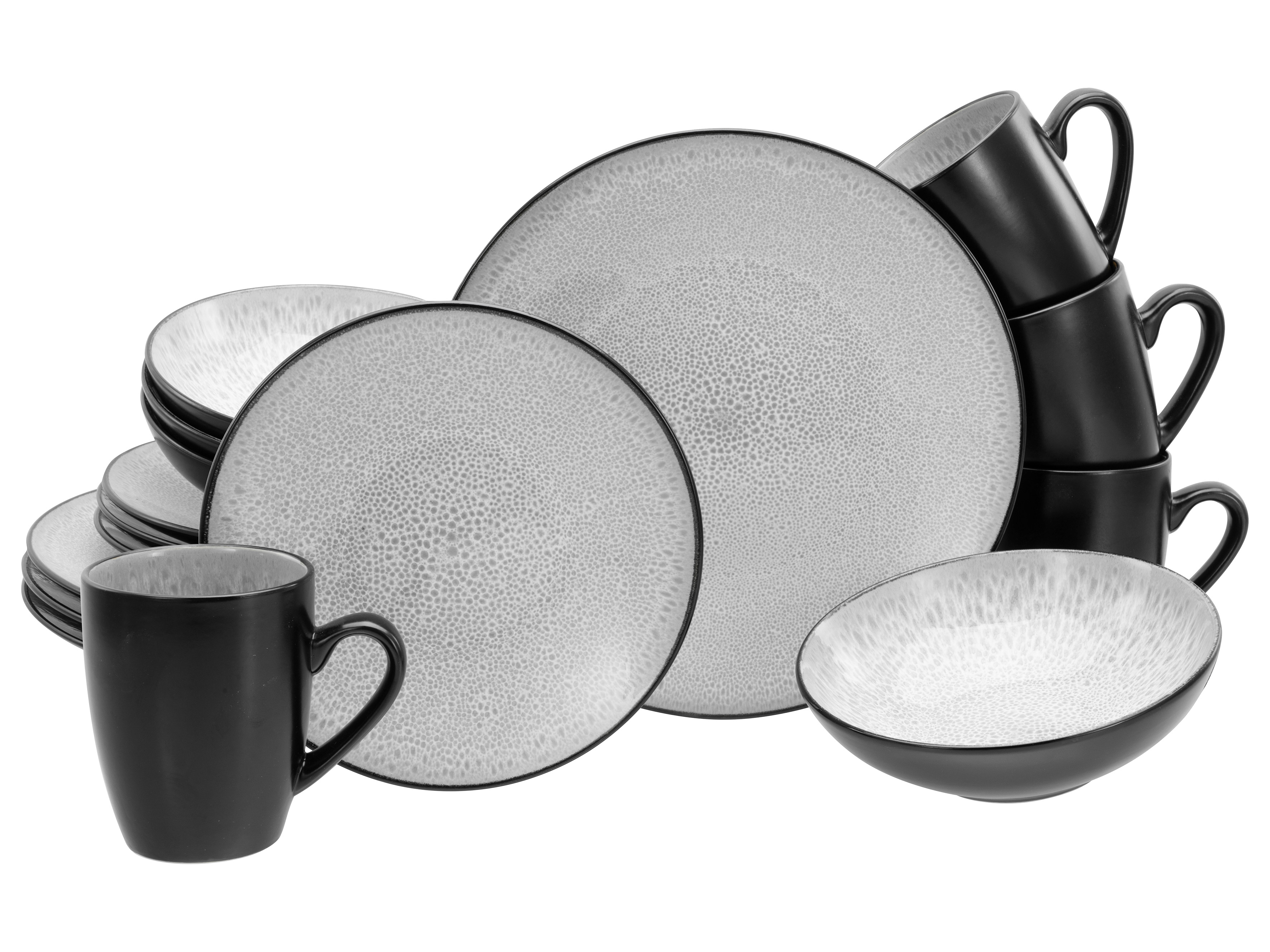 Kombiservice, 16-Tlg. - Malmö, grau