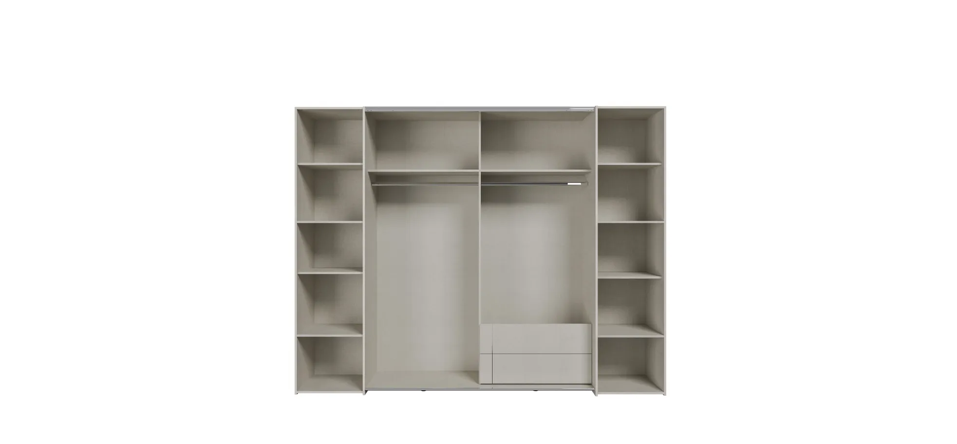 Schwebe-/Drehtürenschrank, Dekor sand - Fahda