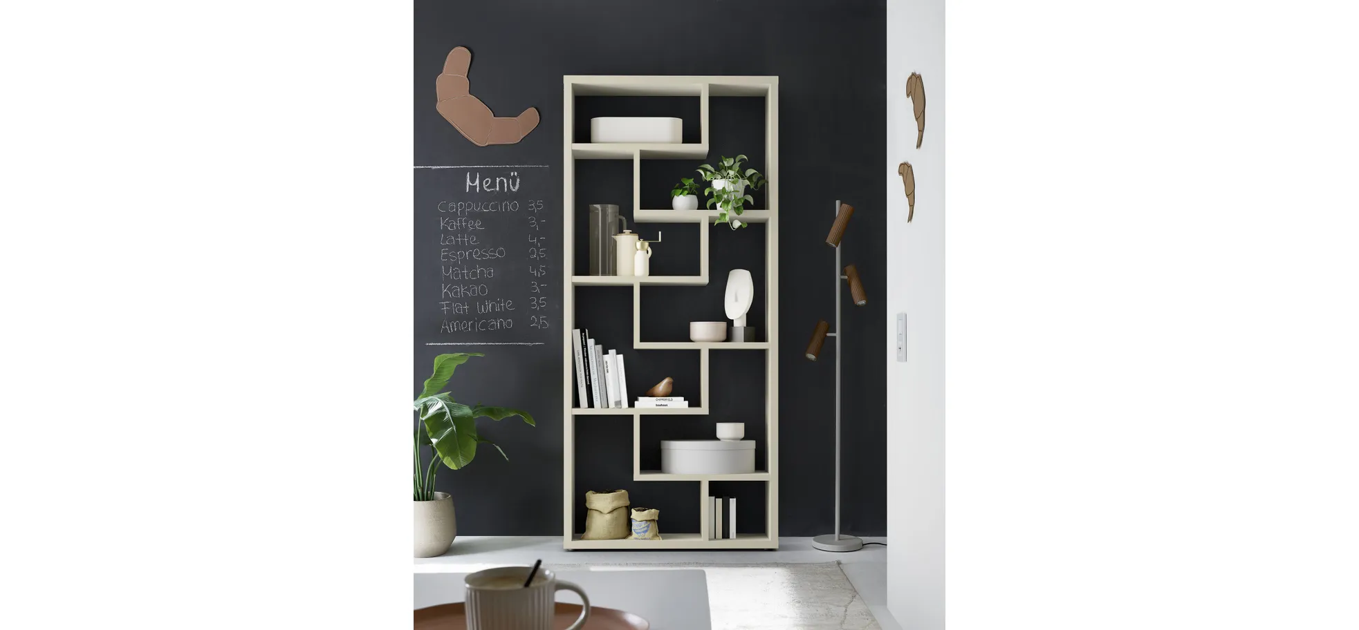 Raumteiler, Kaschmir matt Lack Nachbildung - Mirando