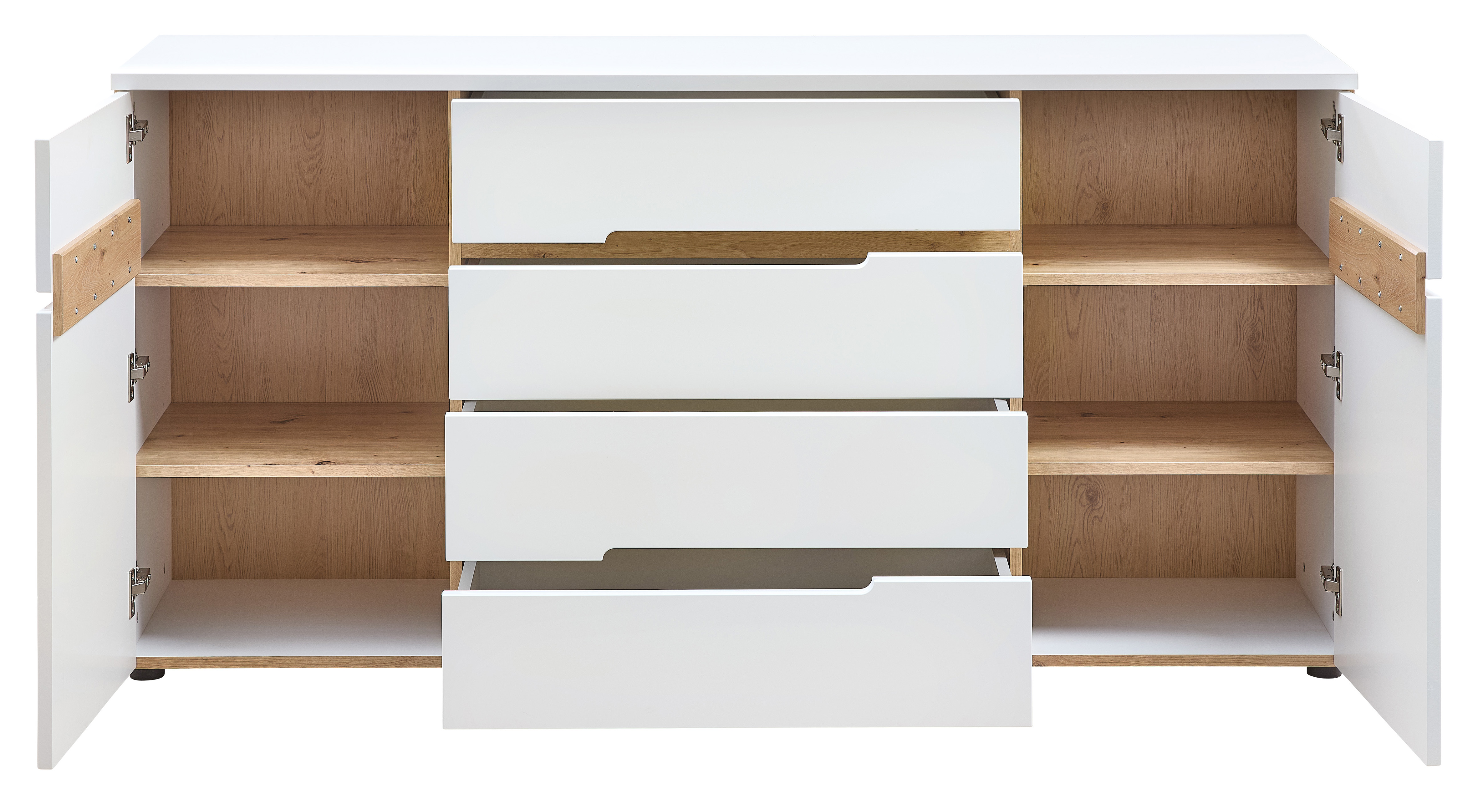 Sideboard, weiß supermatt MDF - Ilario