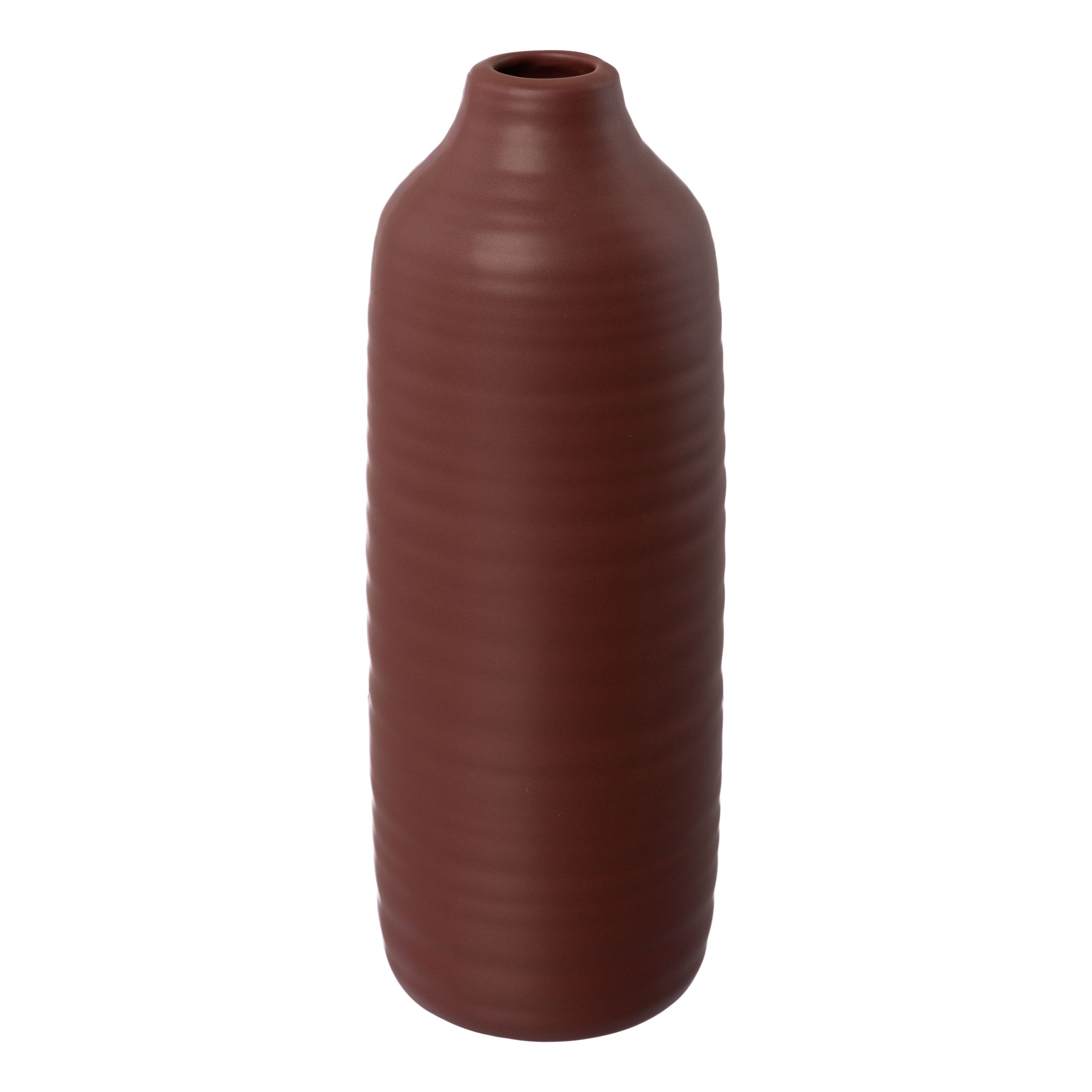Vase - Keramik Vase PRESENCE, 10x10x30cm, weinrot