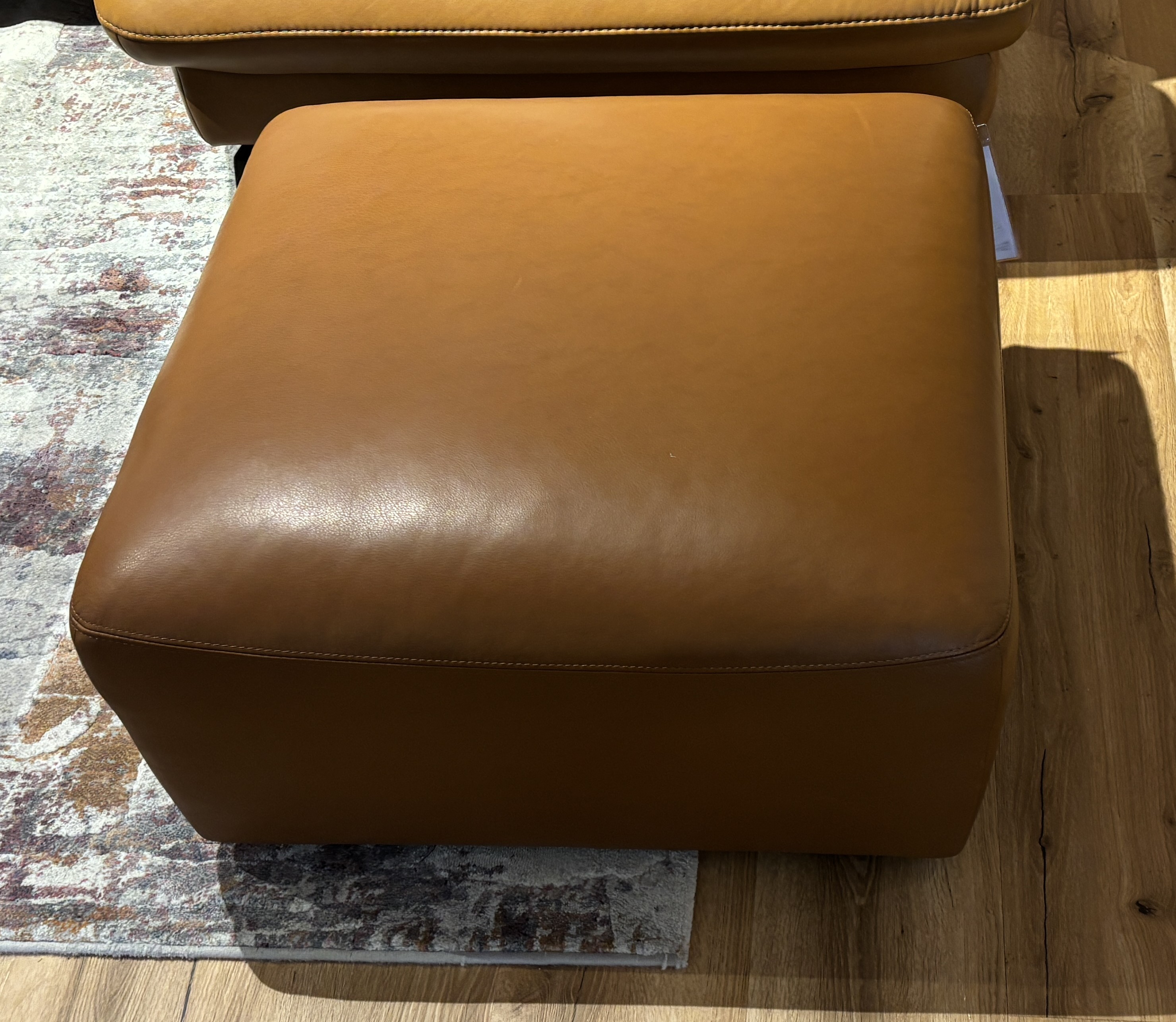 Polsterhocker, Leder Natura soft Whiskey - MYKON 151