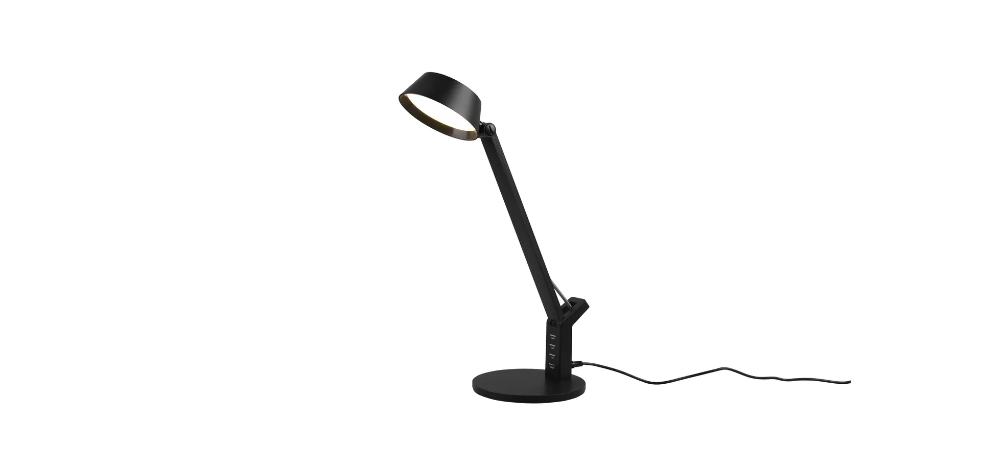 LED-Tischleuchte - 1flg., BH. ca. 17,1x40,4 cm, Schwarz