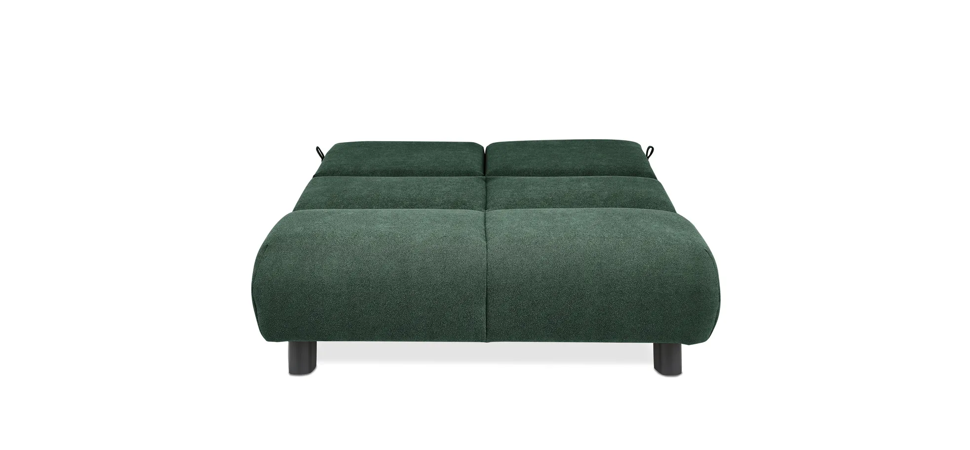  Faltsofa EBBY - 2-Sitzer ohne Armlehne, 140 cm inkl. Schlaffunktion, Stoff, Dunkelgrün