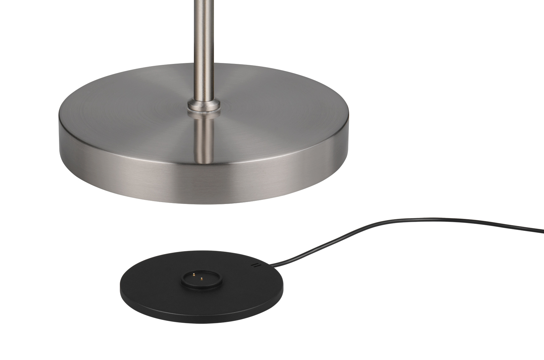 Akku-Stehleuchte Moreno - LED/5W, USB, nickel matt, ca. 40x22x150cm