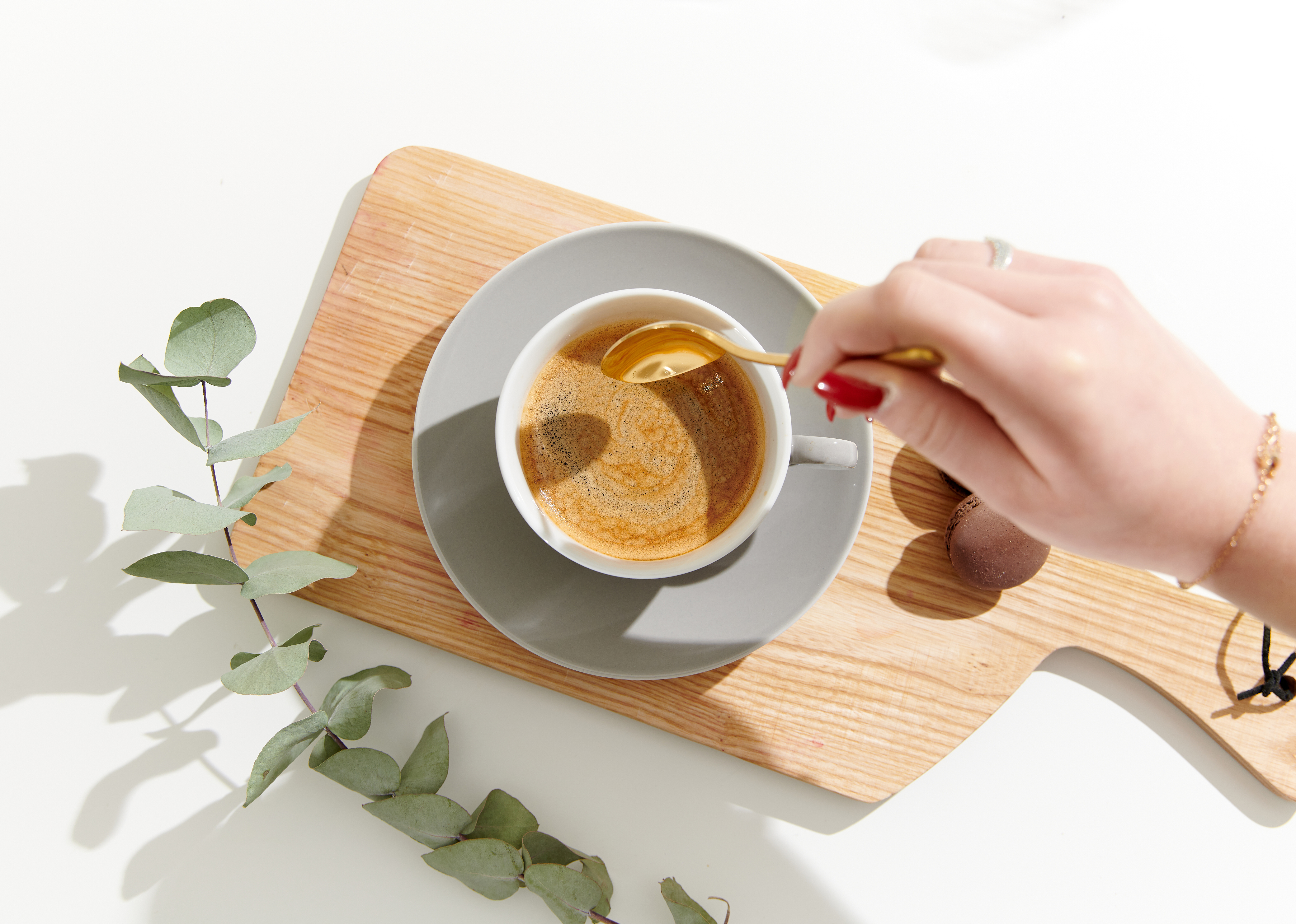 Jumbo-Untertasse Doppio Grau 17 cm - Porzellan, sü