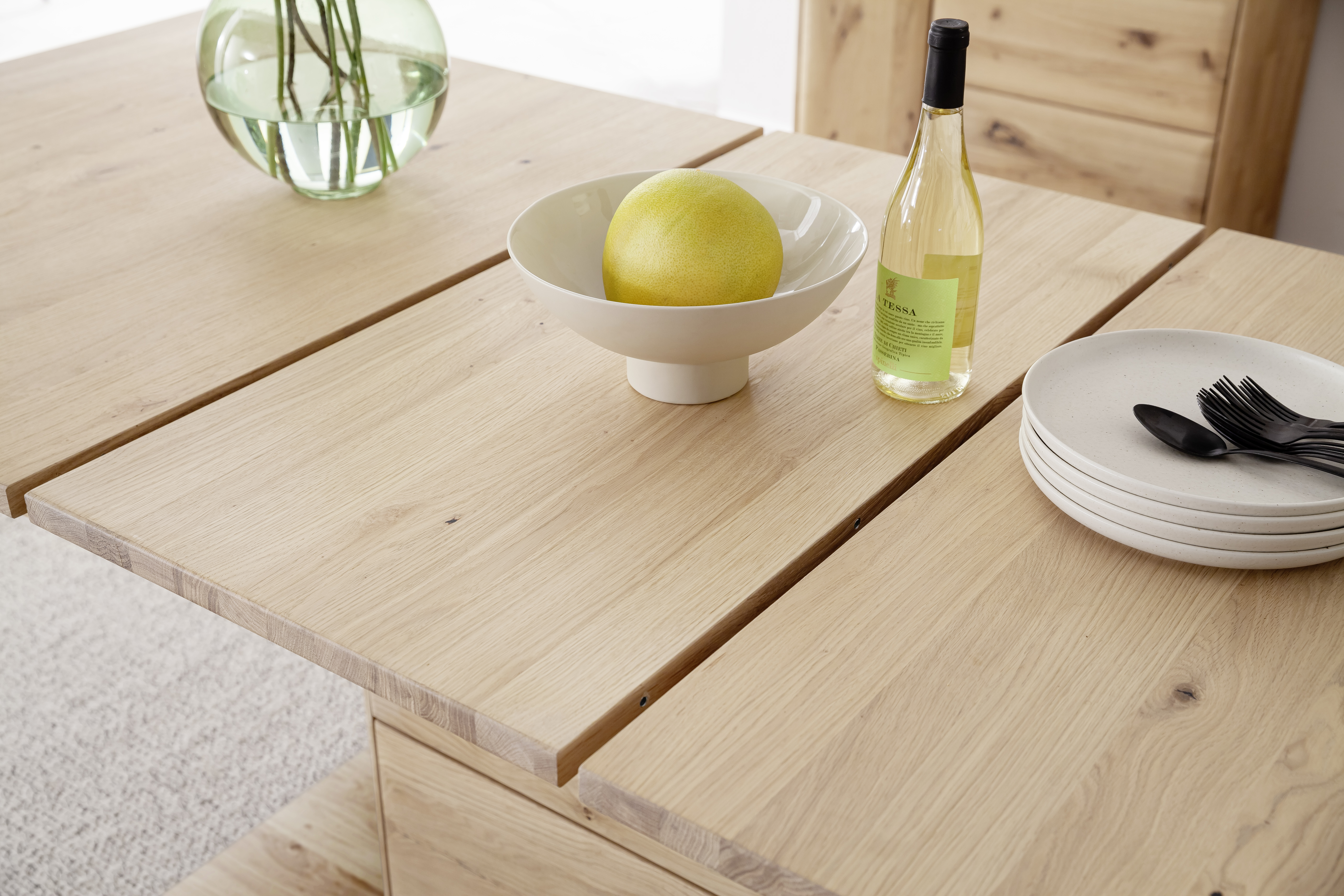 Esstisch, Balkeneiche  - KS25 Trebi