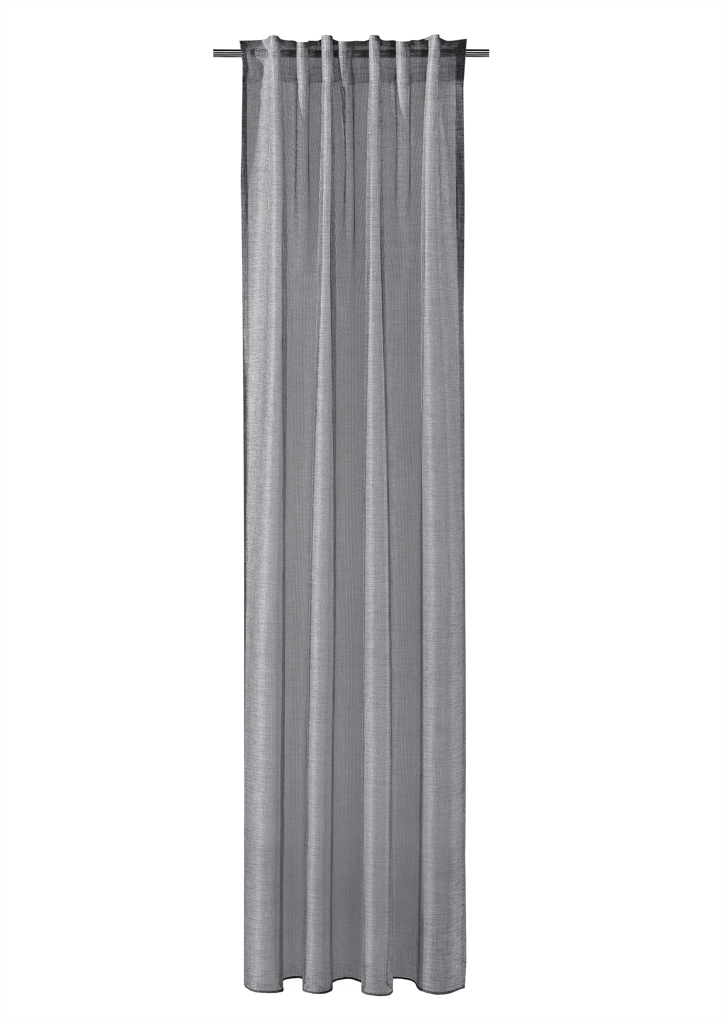 Schlaufenbandschal Netzoptik - 140x245cm, 100% polyester, schwarz-weiß
