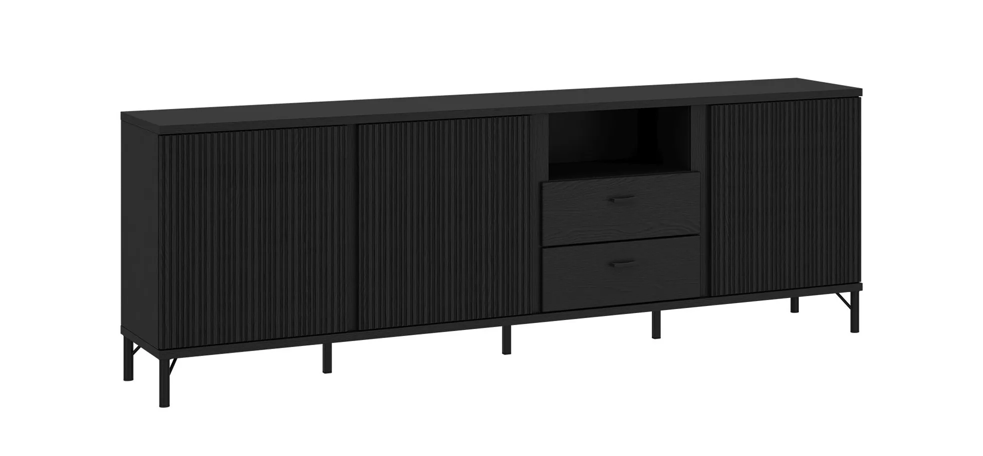 Sideboard, schwarz graphit - Waiola