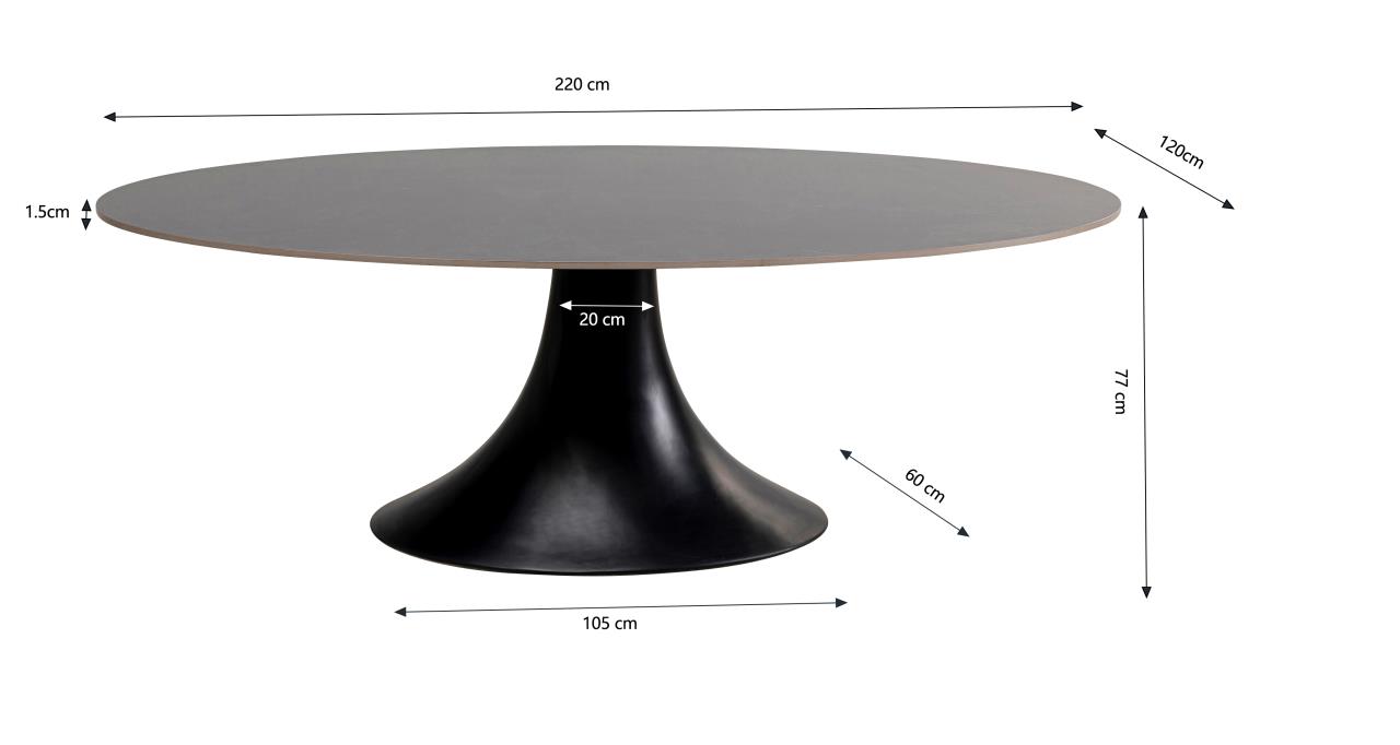 Tisch Grande Possibilita, schwarz - Grande Possibilita