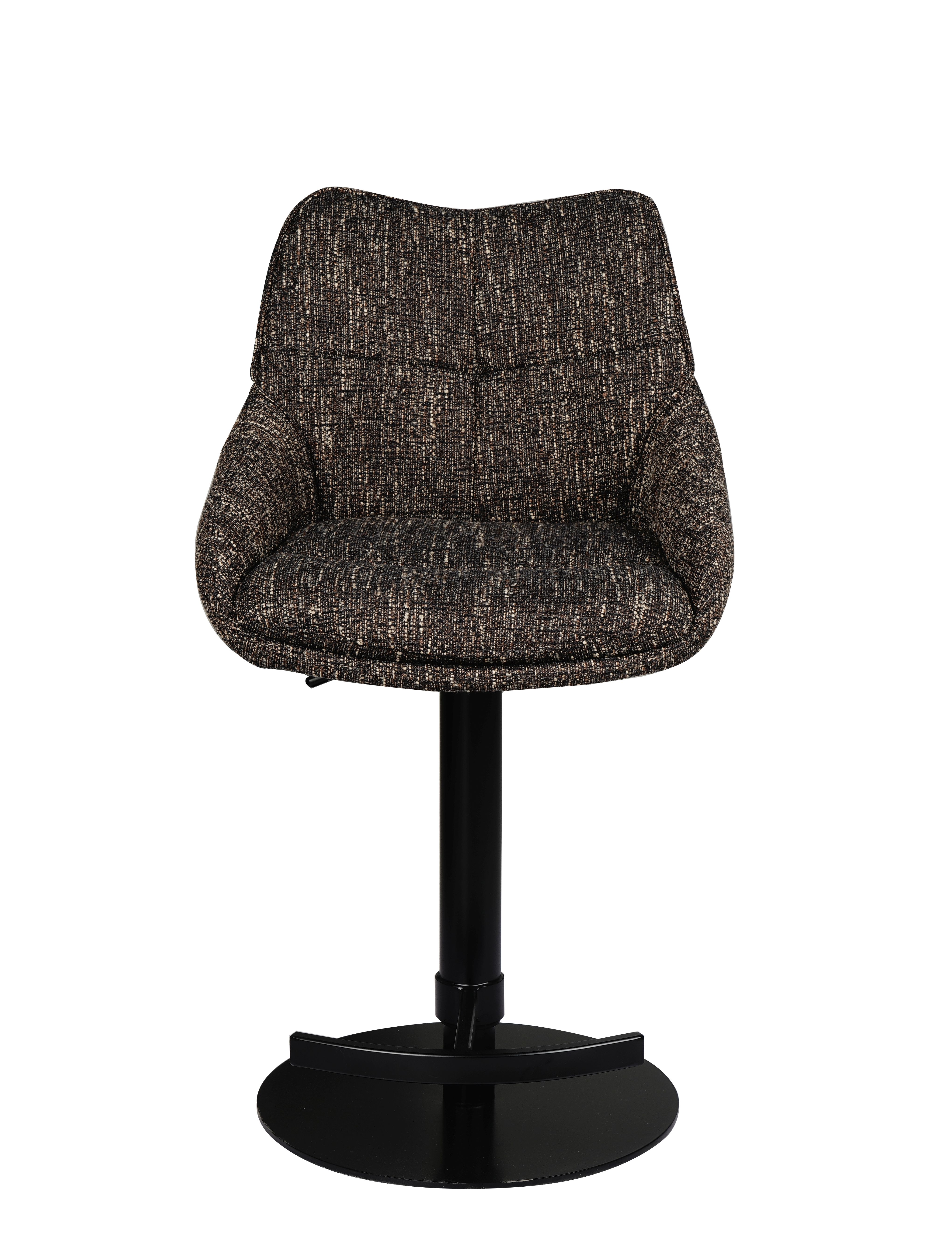 Barhocker, Stoff dunkelbraun - Mattea