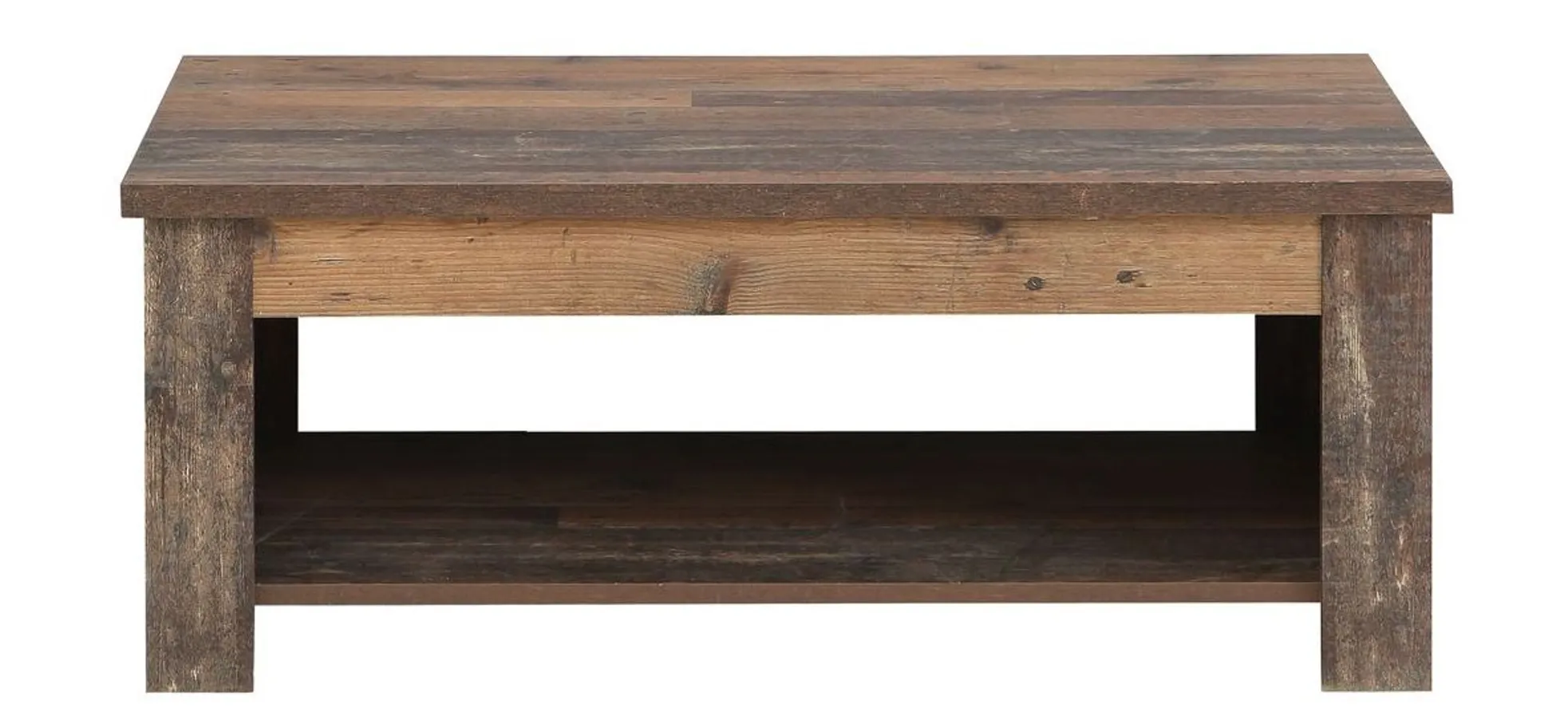 Couchtisch FEA - höhenverstellbar, LB ca. 110x65 cm, Old-Wood Vintage Dekor