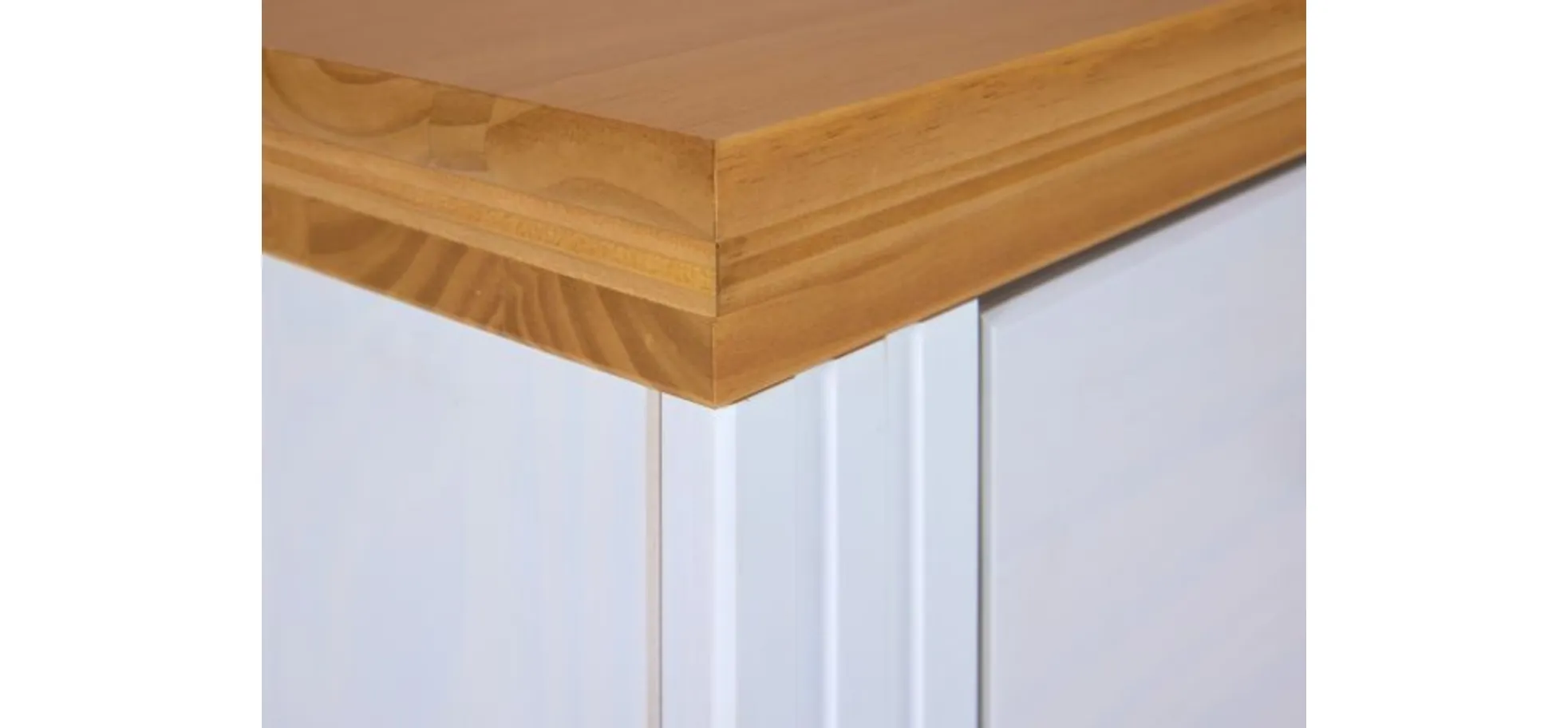 Nachtkommode - B ca. 68 cm, Weiß, Oak Colori