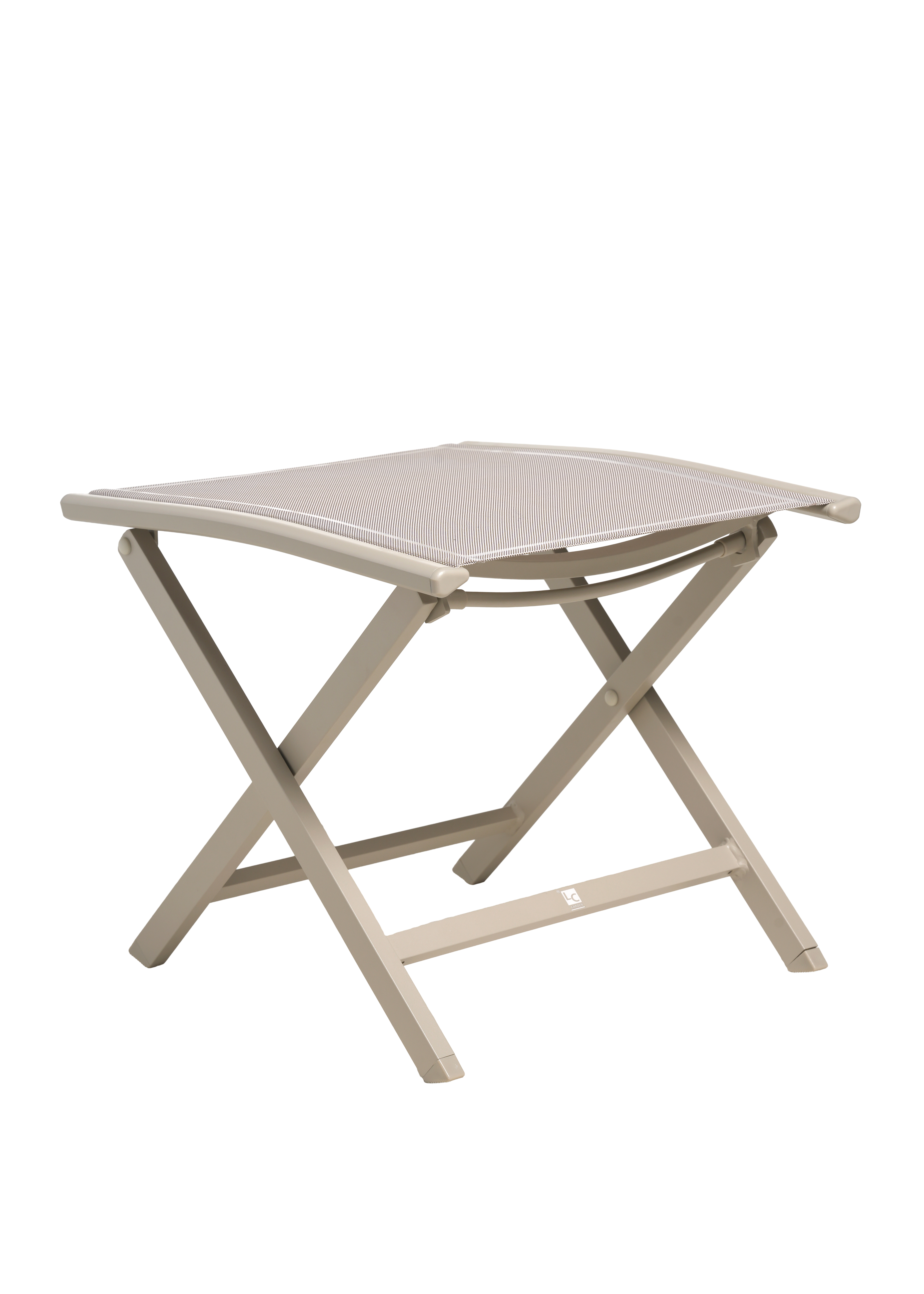Hocker, Textilene beige, klappbar - Unicamo