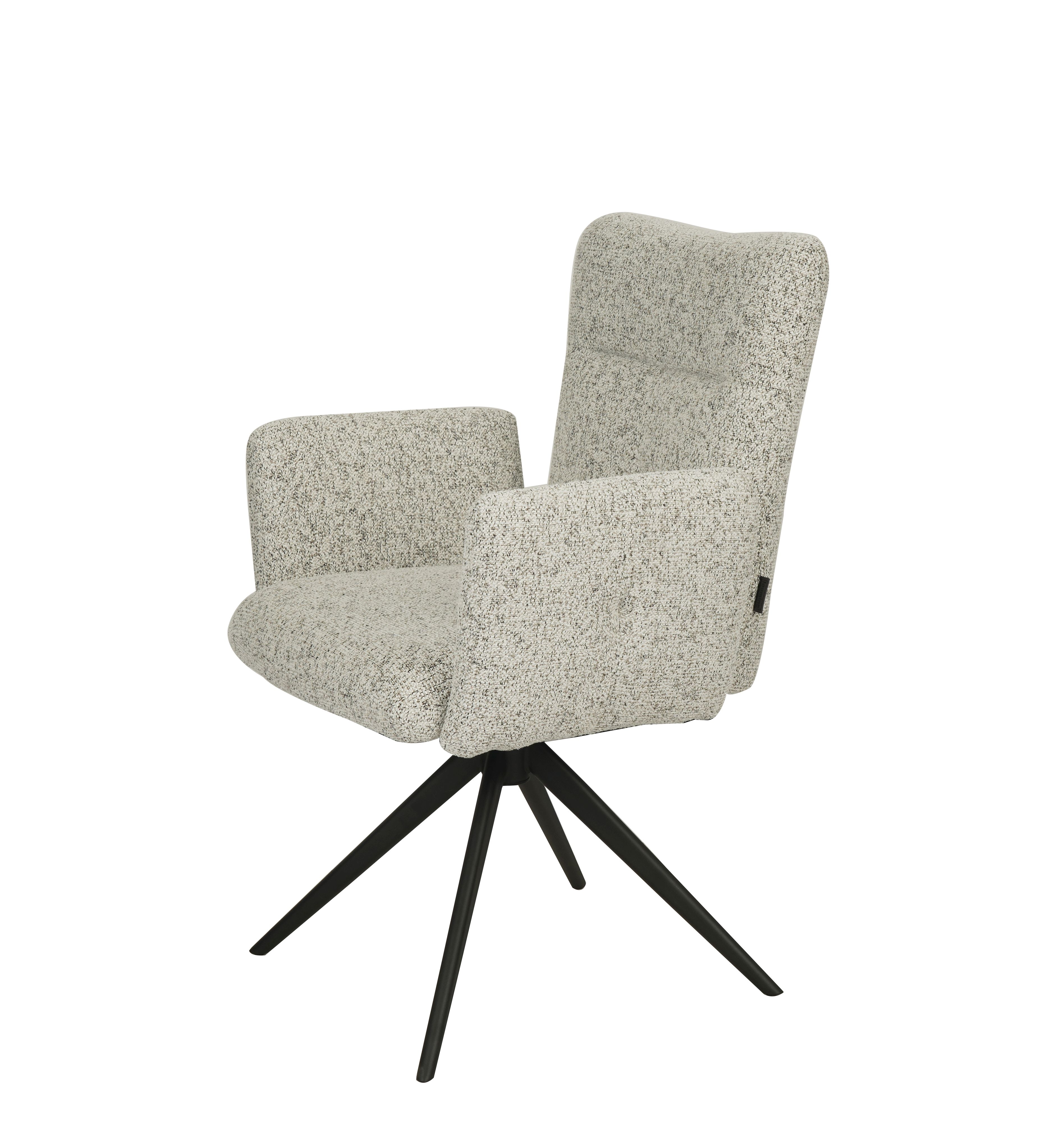 Armlehnstuhl, Stoff schwarz-weiß - Mylene