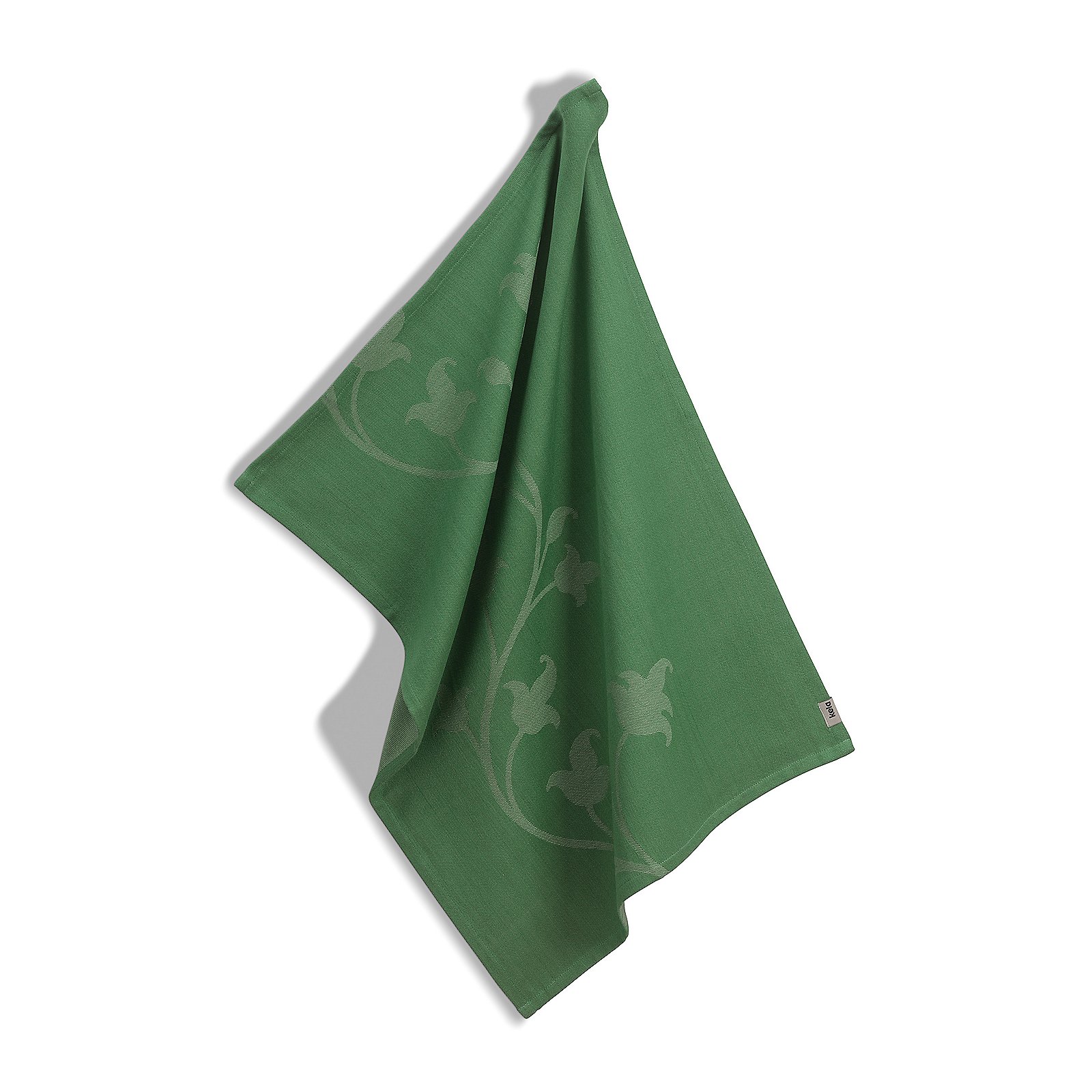 Geschirrtuch Cora 50x70 cm - 100%Baumwolle hellgrün/grün Blume