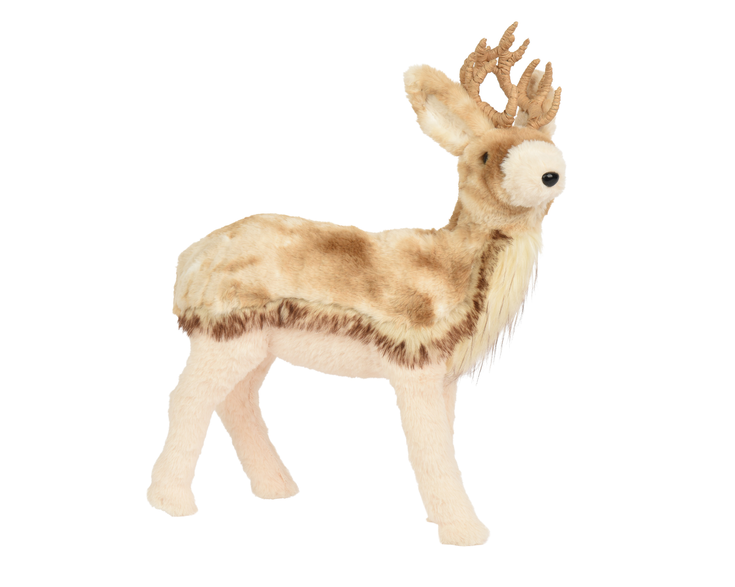 Hirsch, Kunstfell - hellbraun, ca. L.14cm x W.45cm x H.55cm