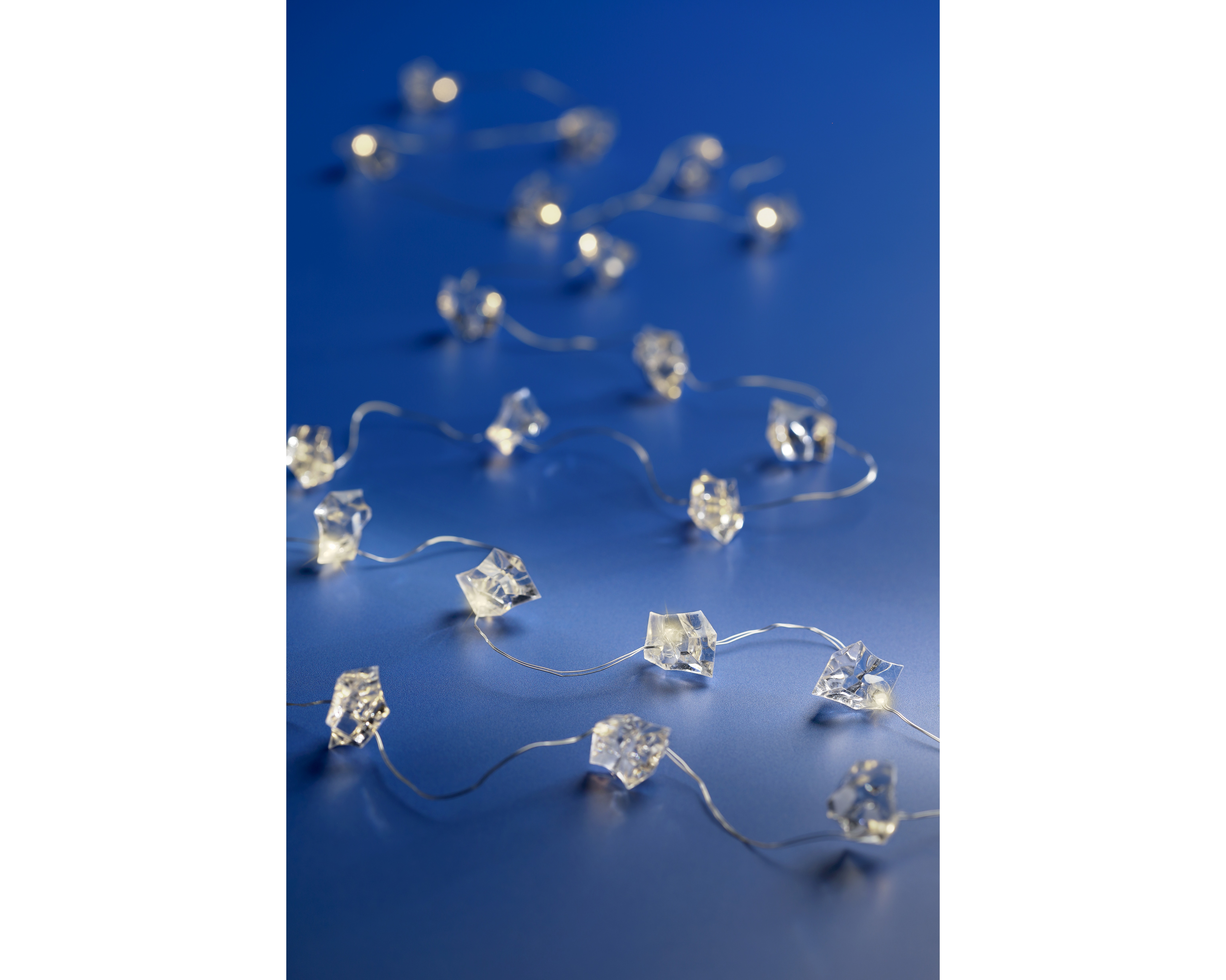 LED Deco Strang - silber/warmes weiss, PVC, 190cm-20L
