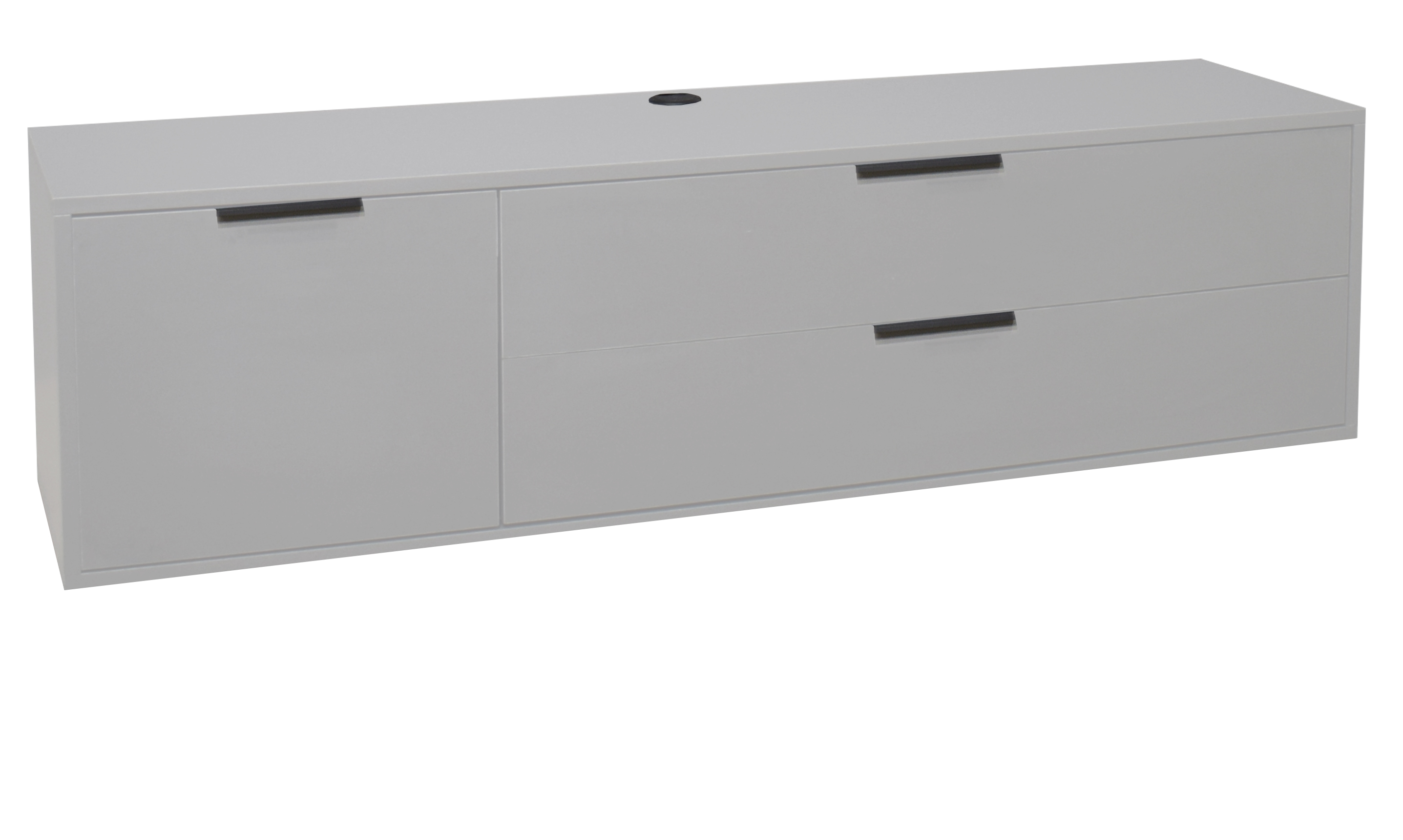 Lowboard, kreidegrau matt lack - Milana