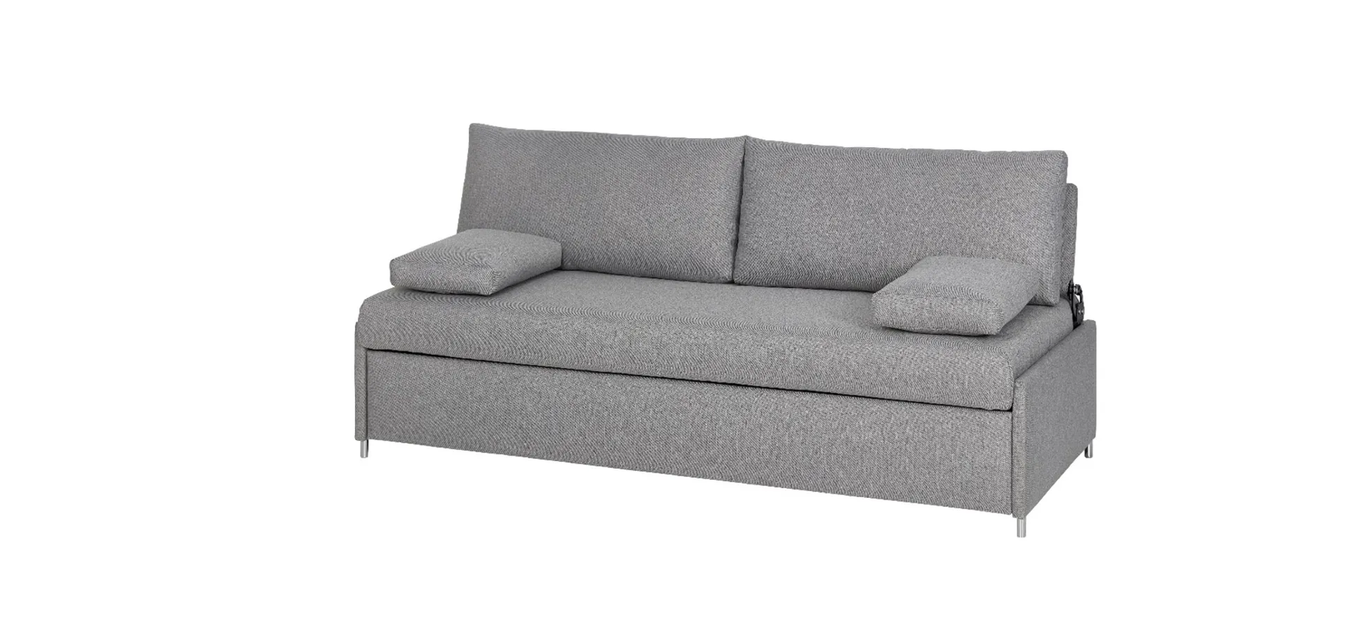 Sofa - 2-Sitzer, Schlaffunktion, Stoff, Grau