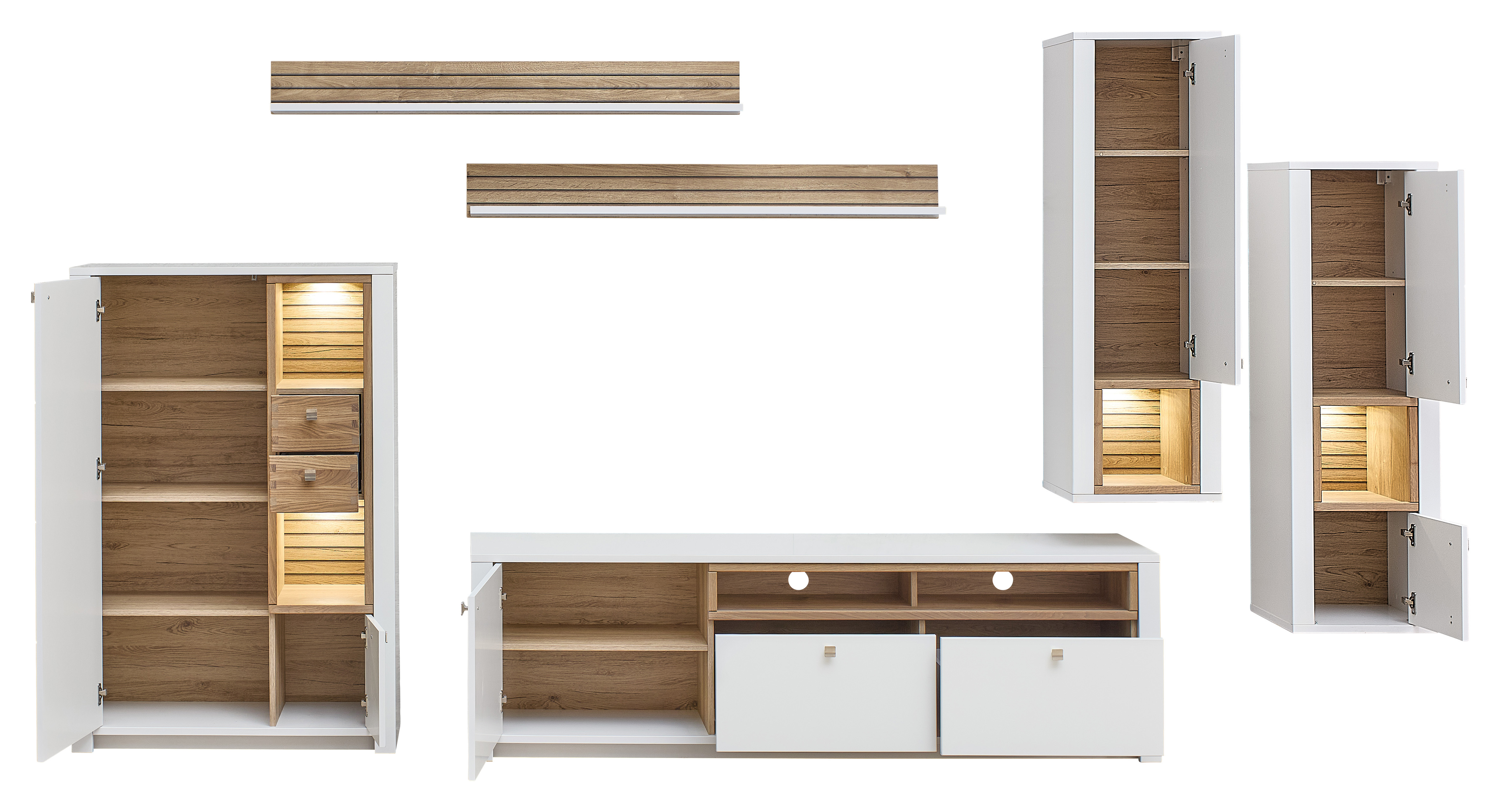 Wohnkombi, weiß matt - MyStyle 1006