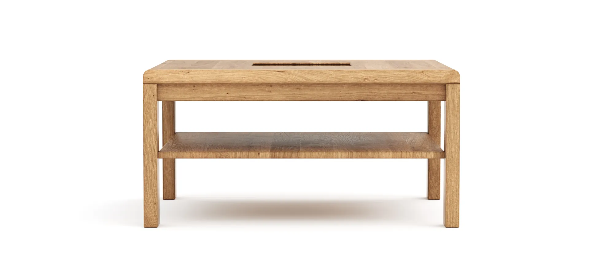 Couchtisch Cartago Soft - BHT ca. 90x45x90 cm, Wildeiche massiv, natur geölt