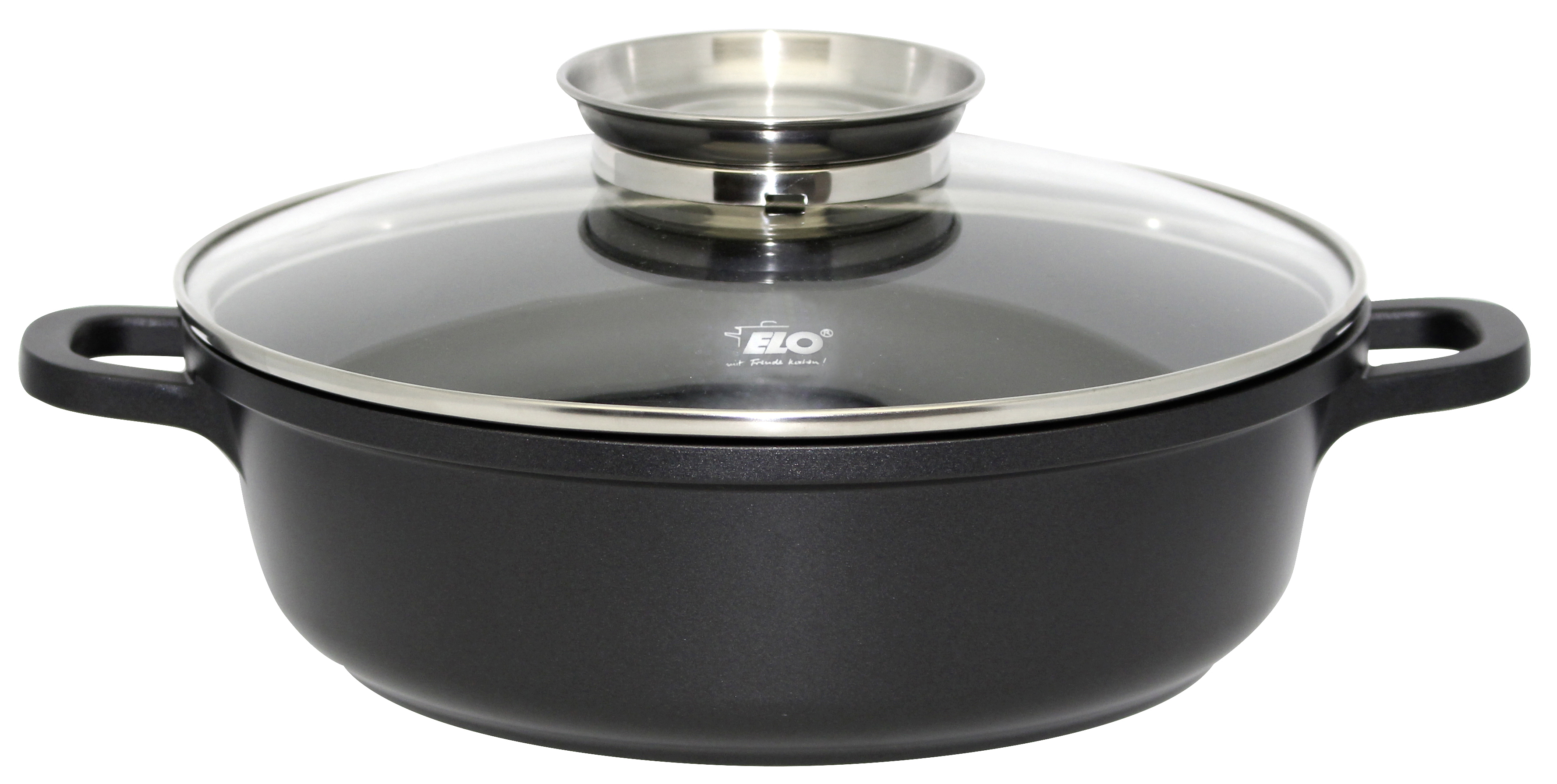 Servierpfanne Alucast - 32cm, glasdeckel