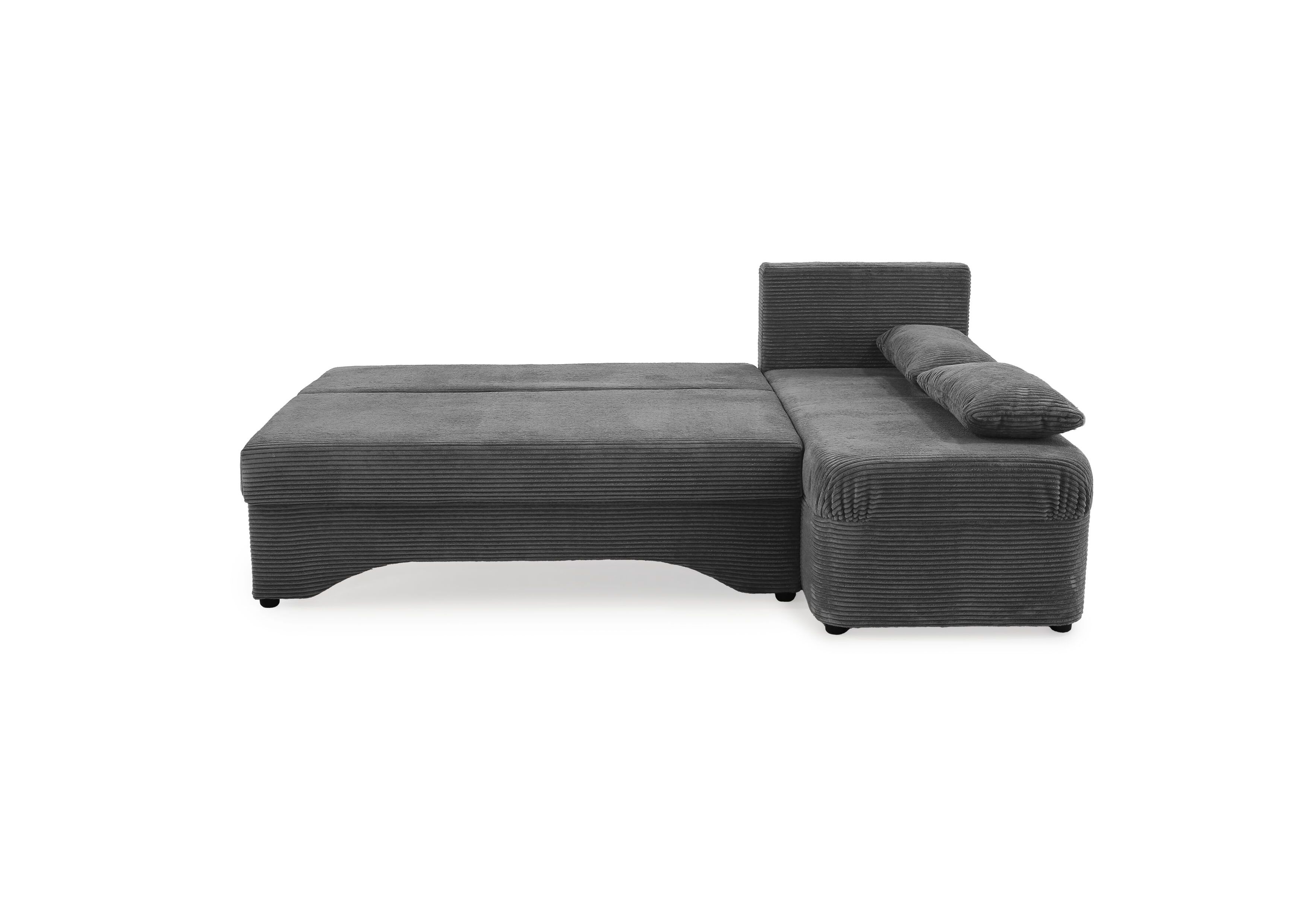 Wohnlandschaft, Cord grau, Gästebett - MyStyle 2193
