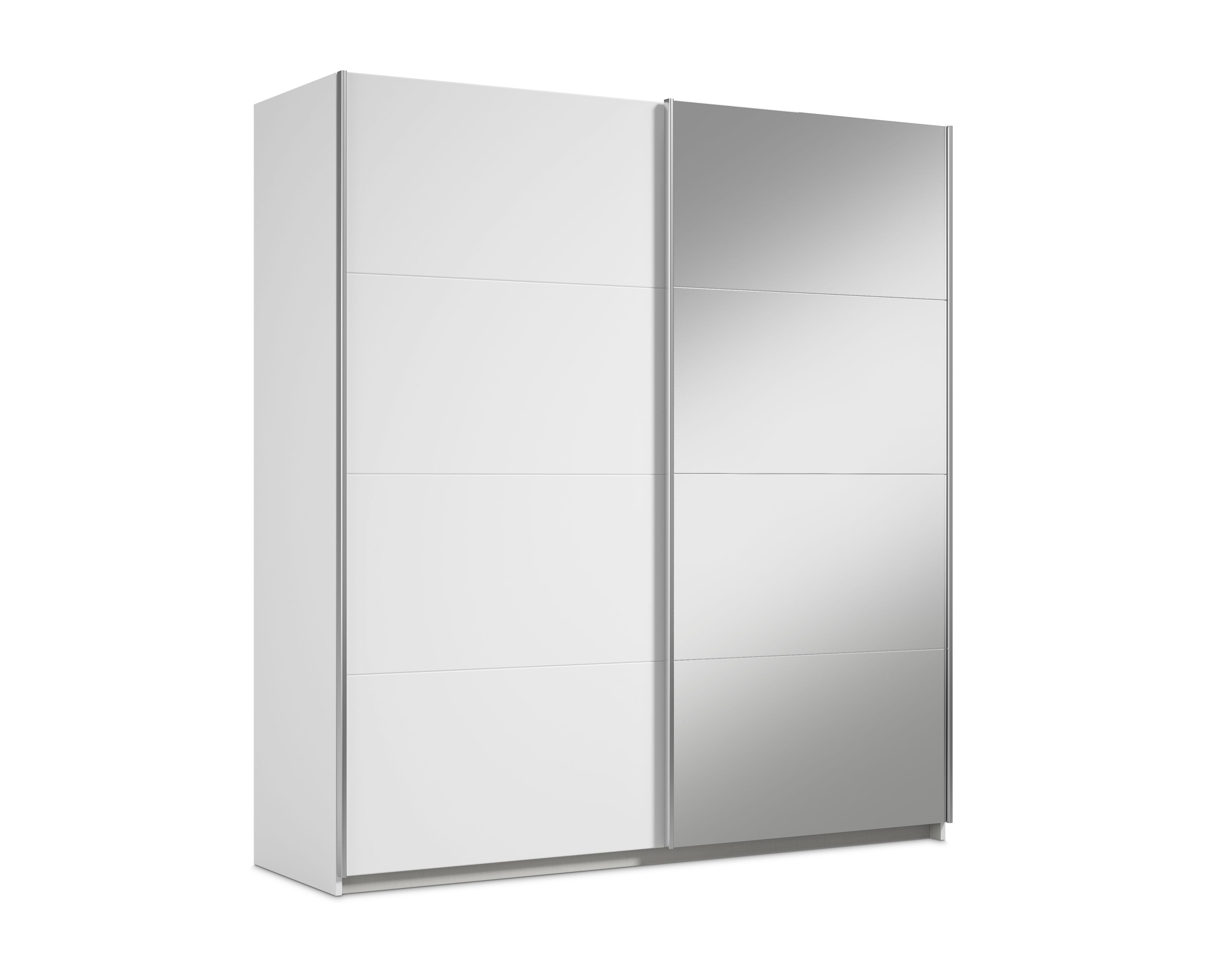 Schwebetürenschrank, alpinweiß - Rubito