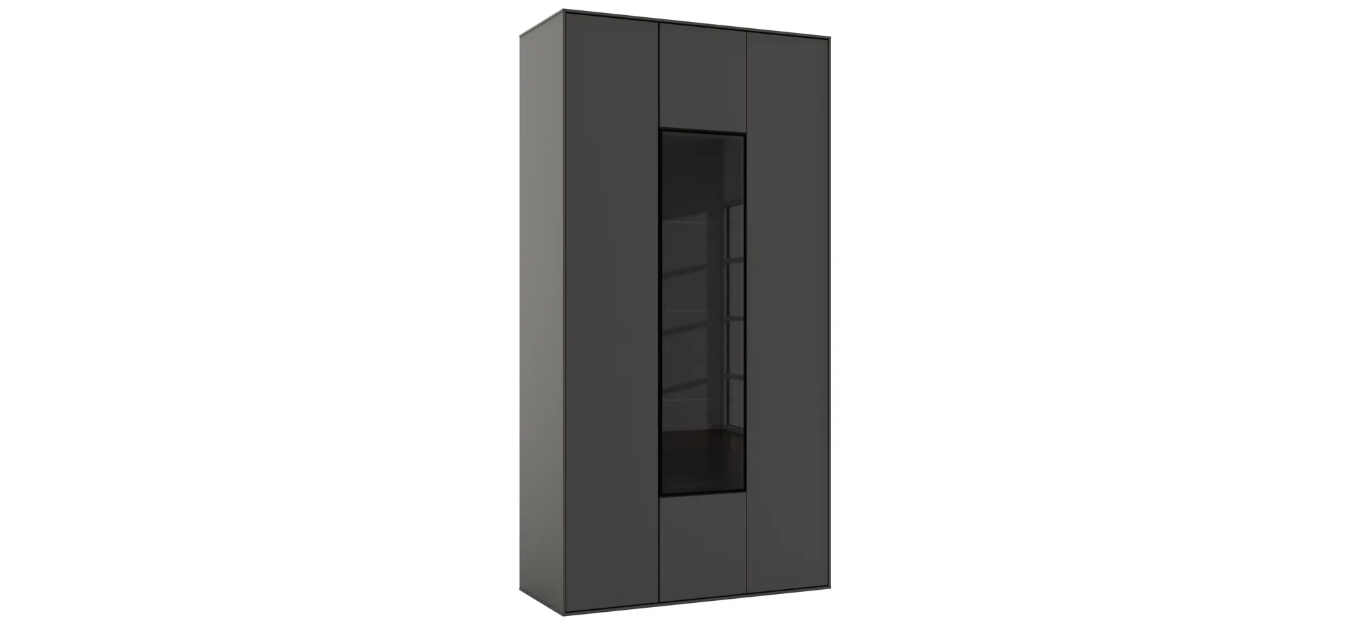 Vitrine Medio - Melamin, Schiefergrau