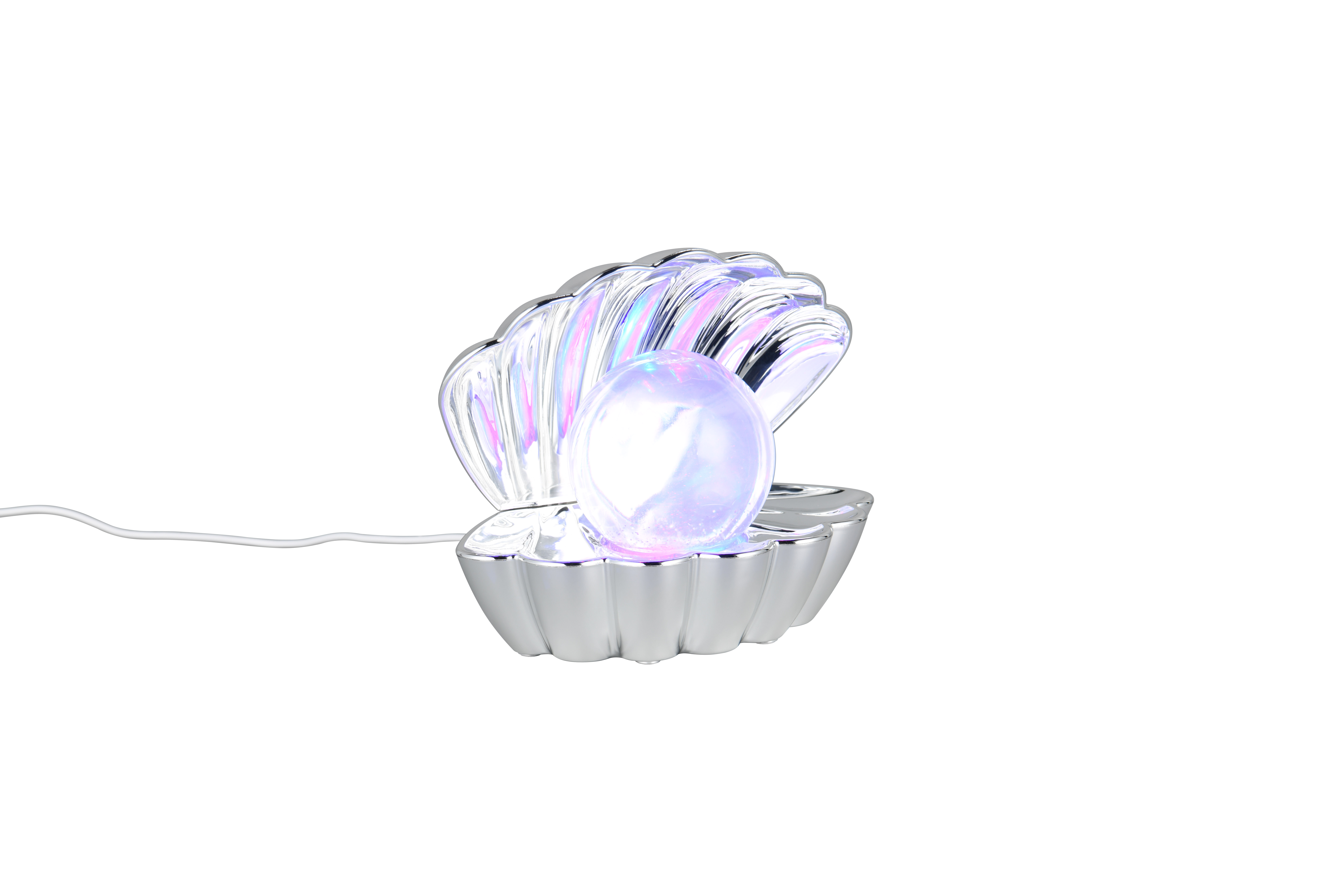 Tischleuchte Shelly - Kunststoff, chrom, 17,5x12,5x14,5cm