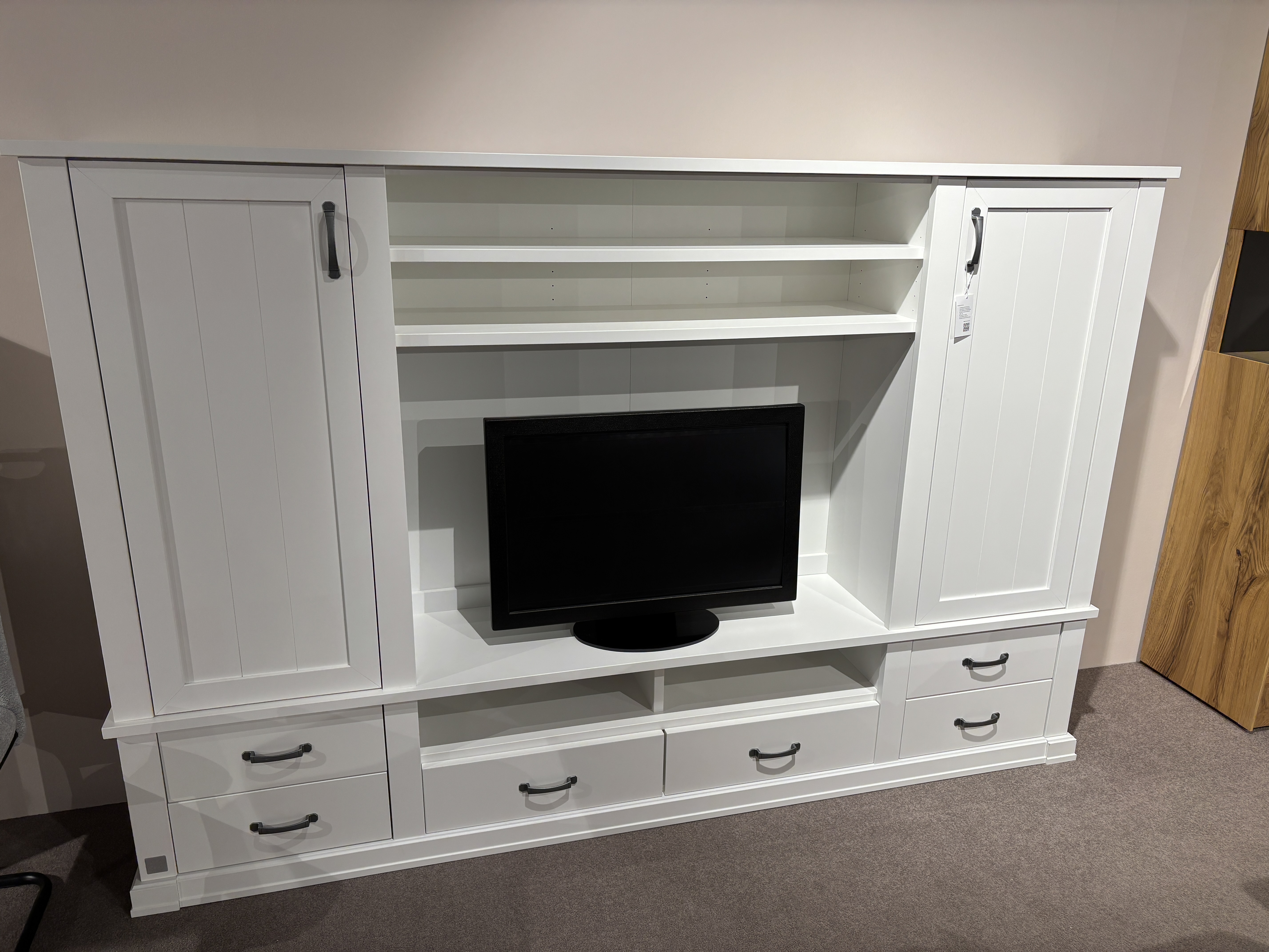 TV-Element, Lack weiss, Soft-Close - SYLT LIVING