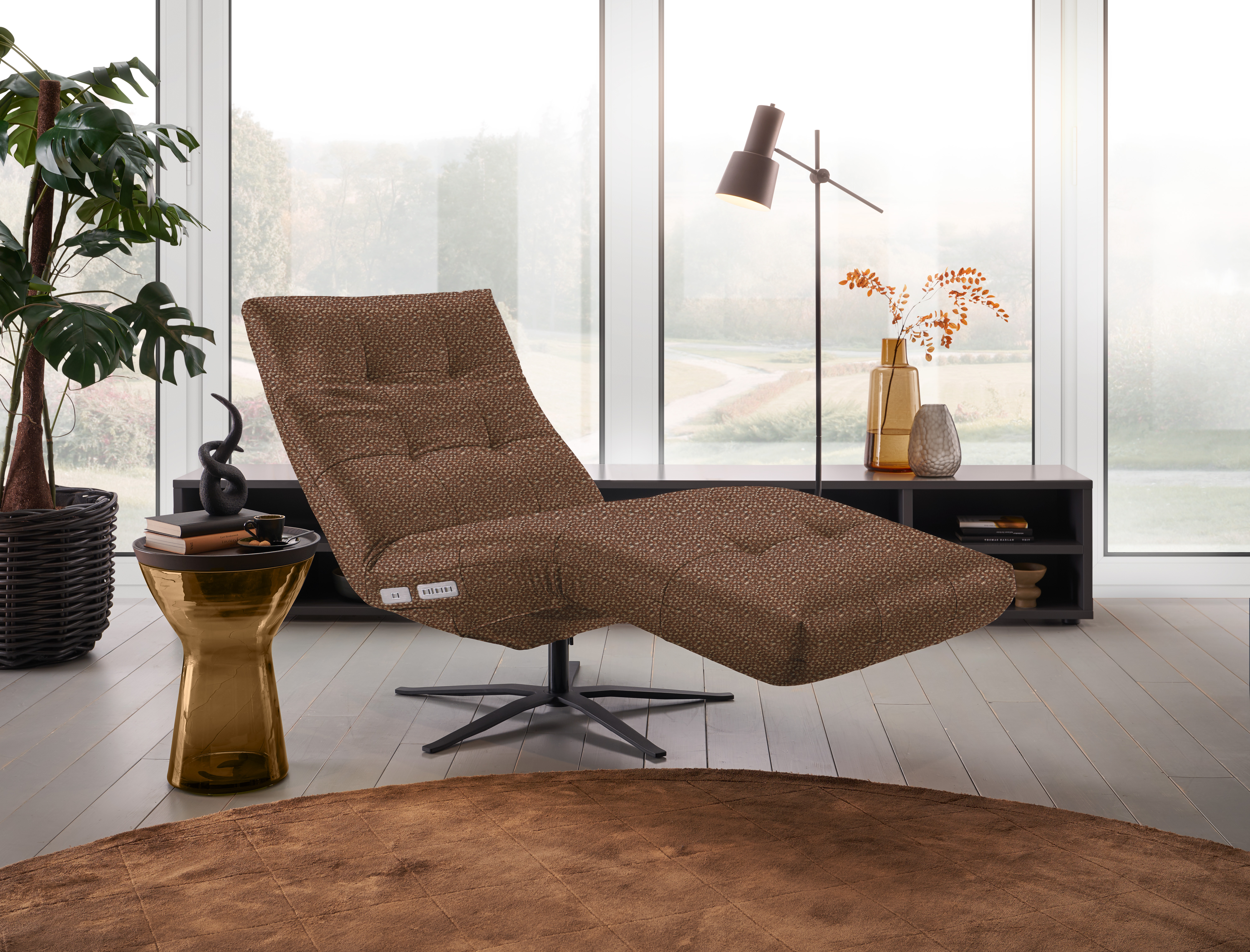Einzelliege, Stoff rusty - MyStyle 2204