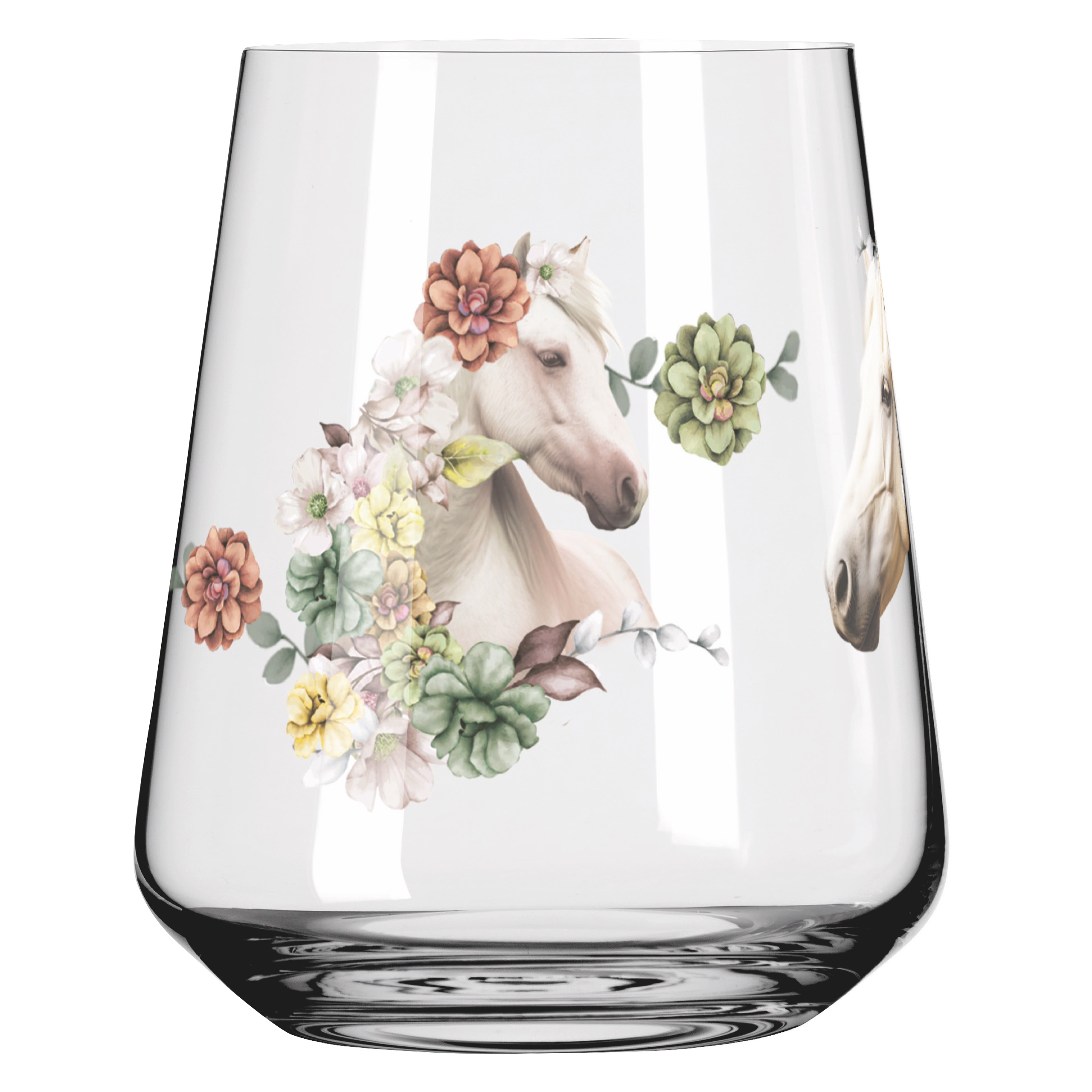 Ritzenhoff Wasserglas-Set Reitgold - 2-er Set, Floral- Pferd