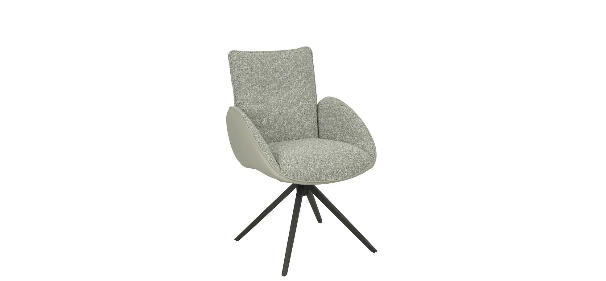 Armlehnstuhl, silberfarben - Maura