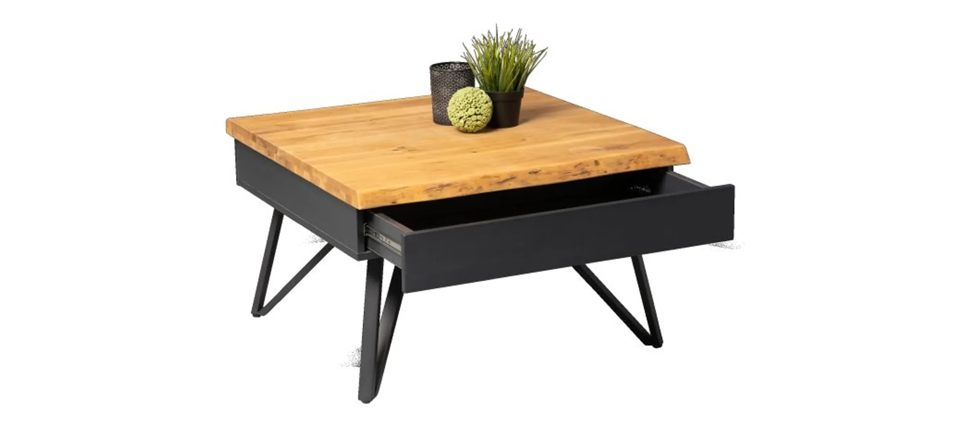 Couchtisch, Wildeiche, BHT 75x45x75 cm - Meira/Madline