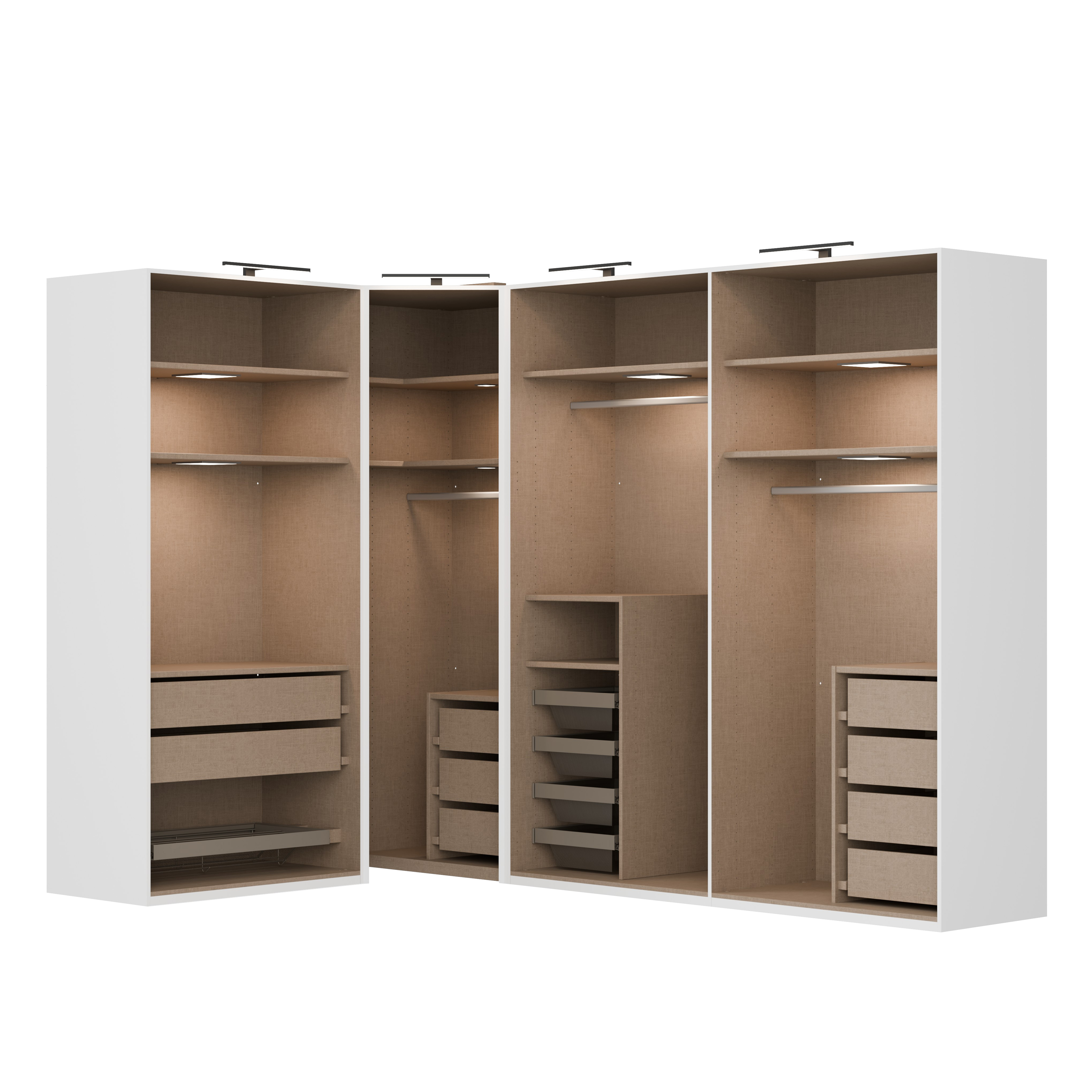 Kleiderschrank, ohne Fronten, alpinweiß - MyStyle 3104