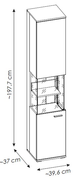 Vitrine, Eiche - MyStyle 1020