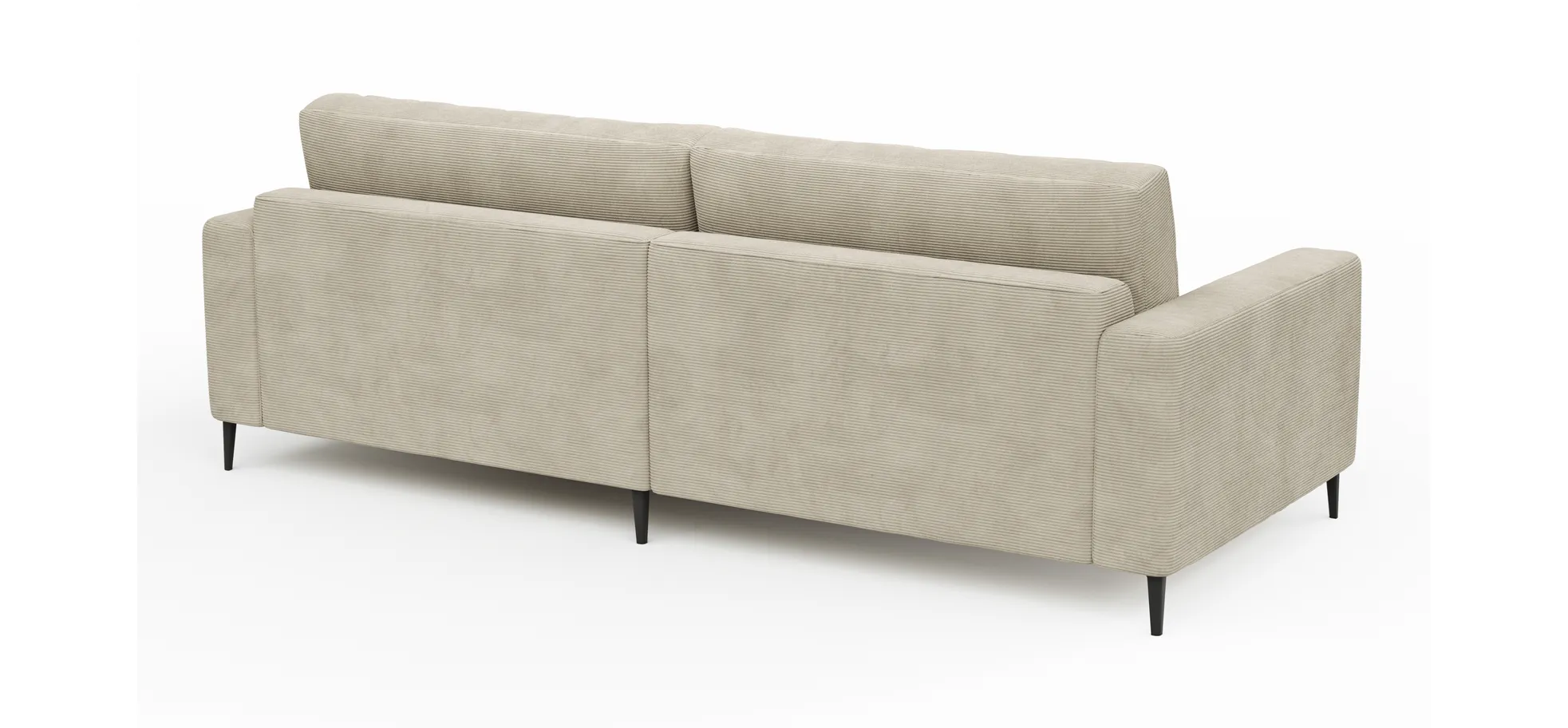 Ecksofa Solero - 1,5-Sitzer mit Longchair rechts, Stoff, Sand