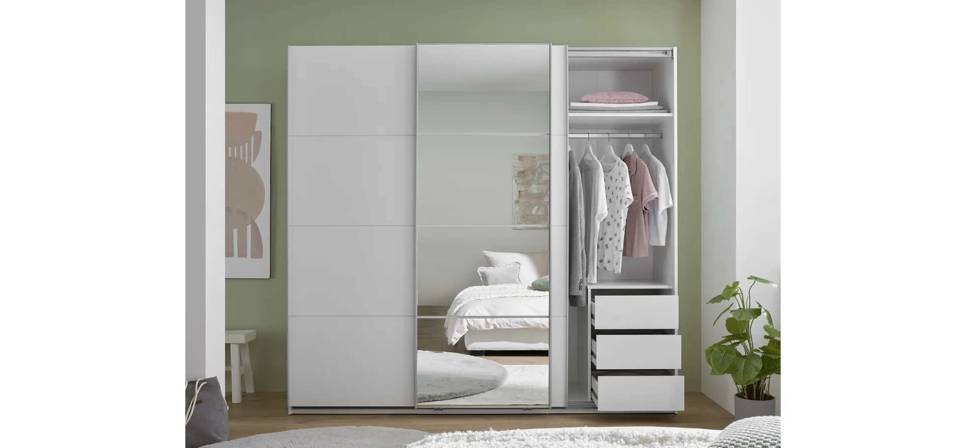 Schwebetürenschrank, weiß - MyStyle 3056 Schwebetürenschrank, weiß - MyStyle 3056