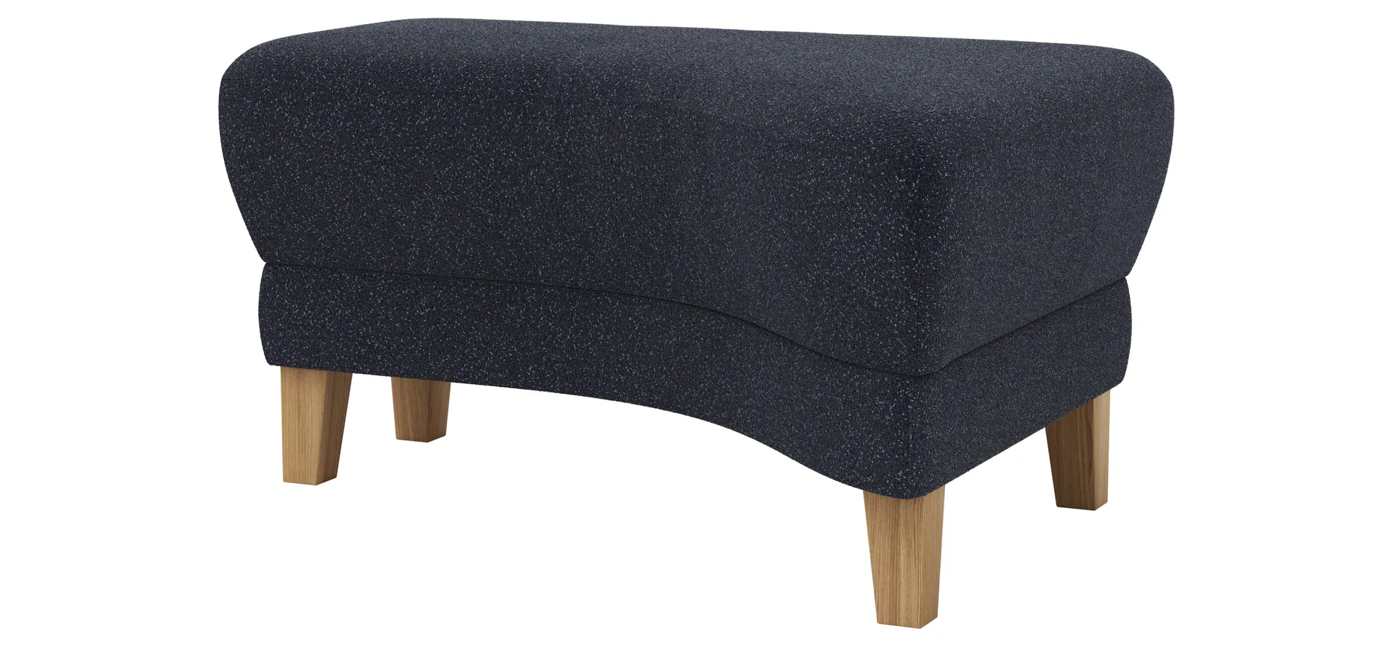 Hocker Stamford - gebogen, Rechts, LB ca. 89x65 cm, Stoff, Dunkelblau