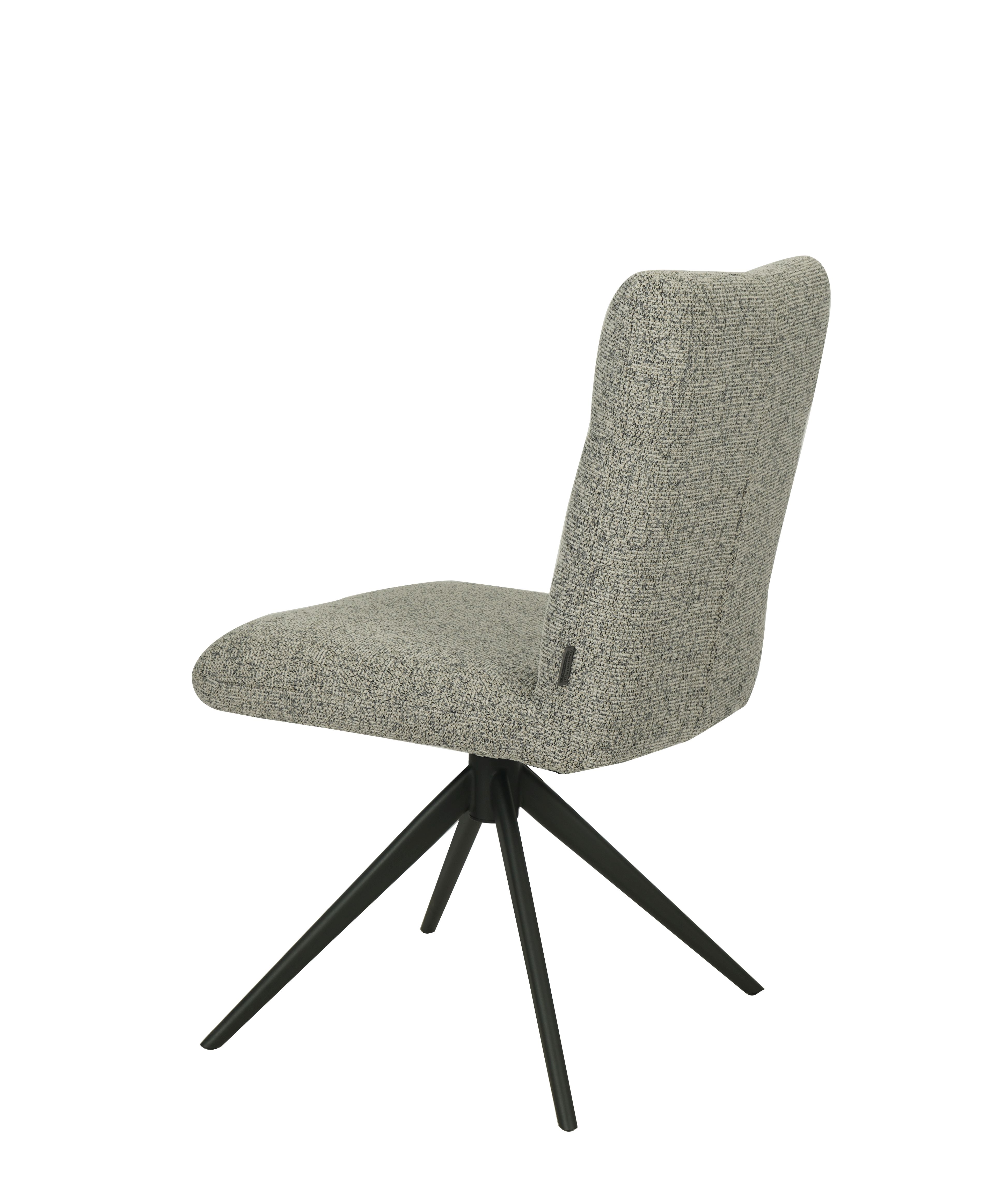 Vierfußstuhl, Stoff Schlamm, drehbar - Mylene