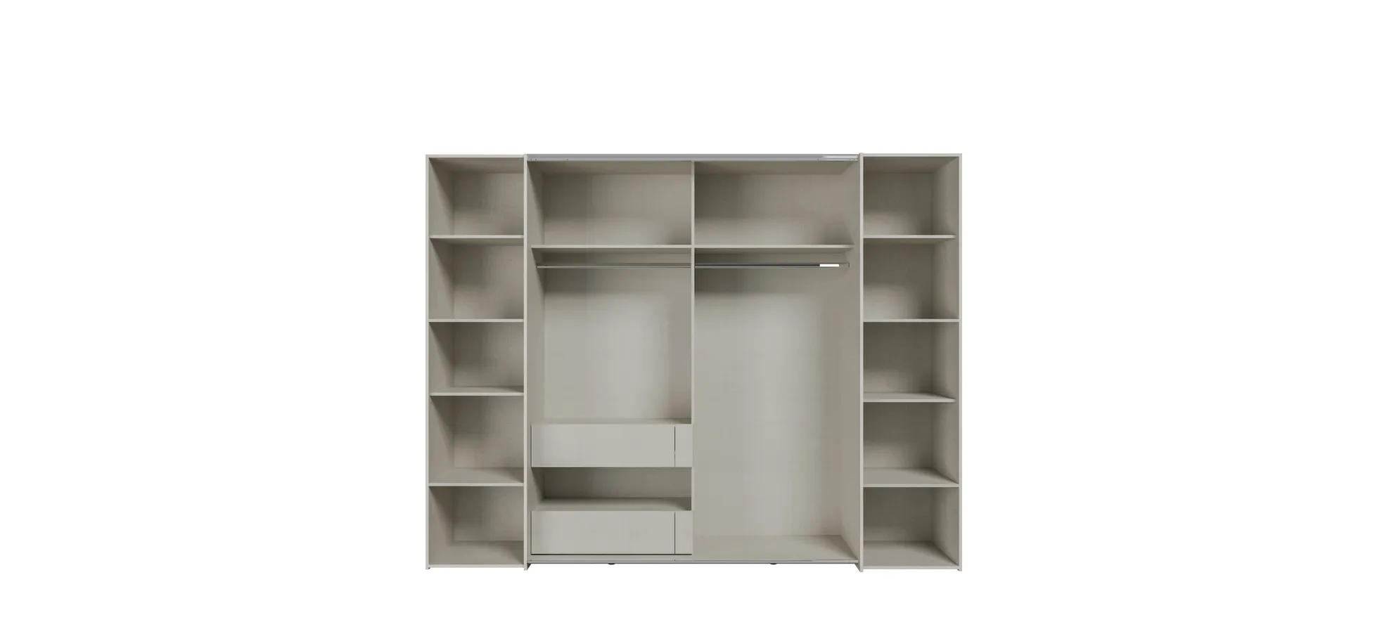 Schwebe-/Drehtürenschrank, Dekor sand - Fahda