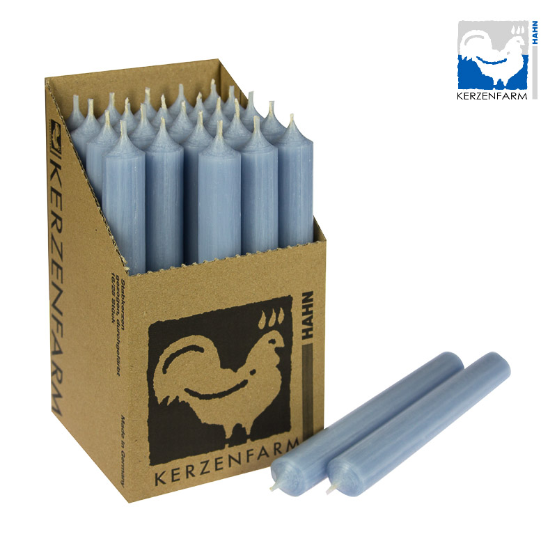Stabkerze taubenblau - 22x180mm