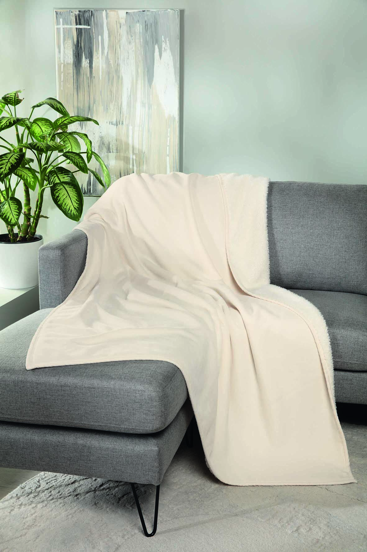 Wohndecke PAULA, weiß - 150x200 cm, Chenille