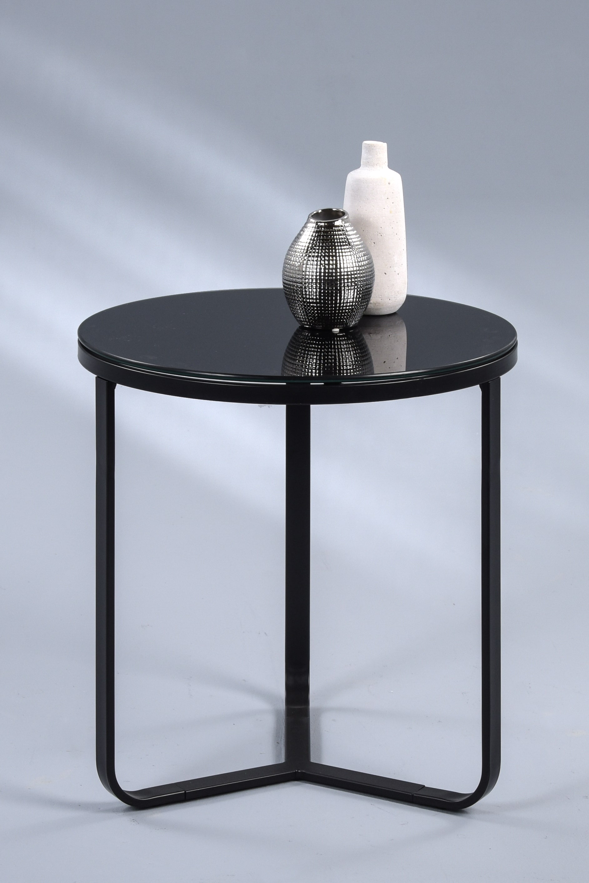 Couchtisch, Glas schwarz, Ø 50 cm - Marika