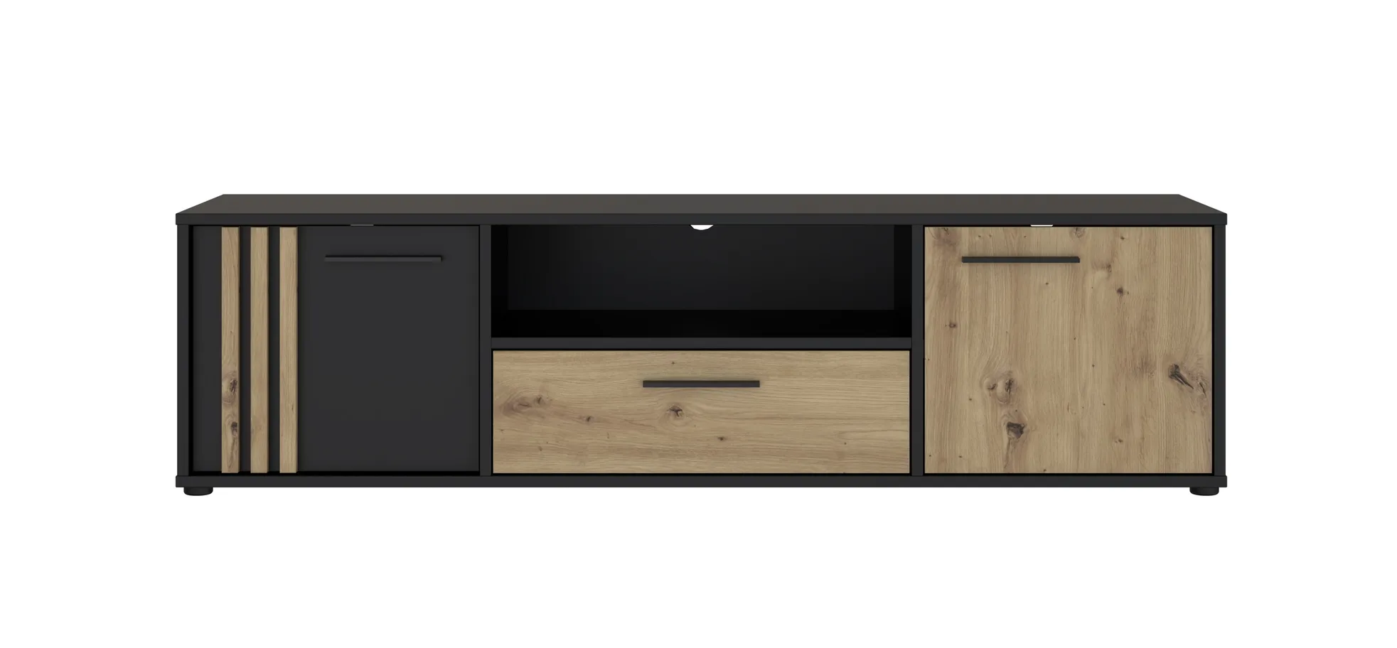TV-Unterschrank, Black/Artisan Oak  - Floriss