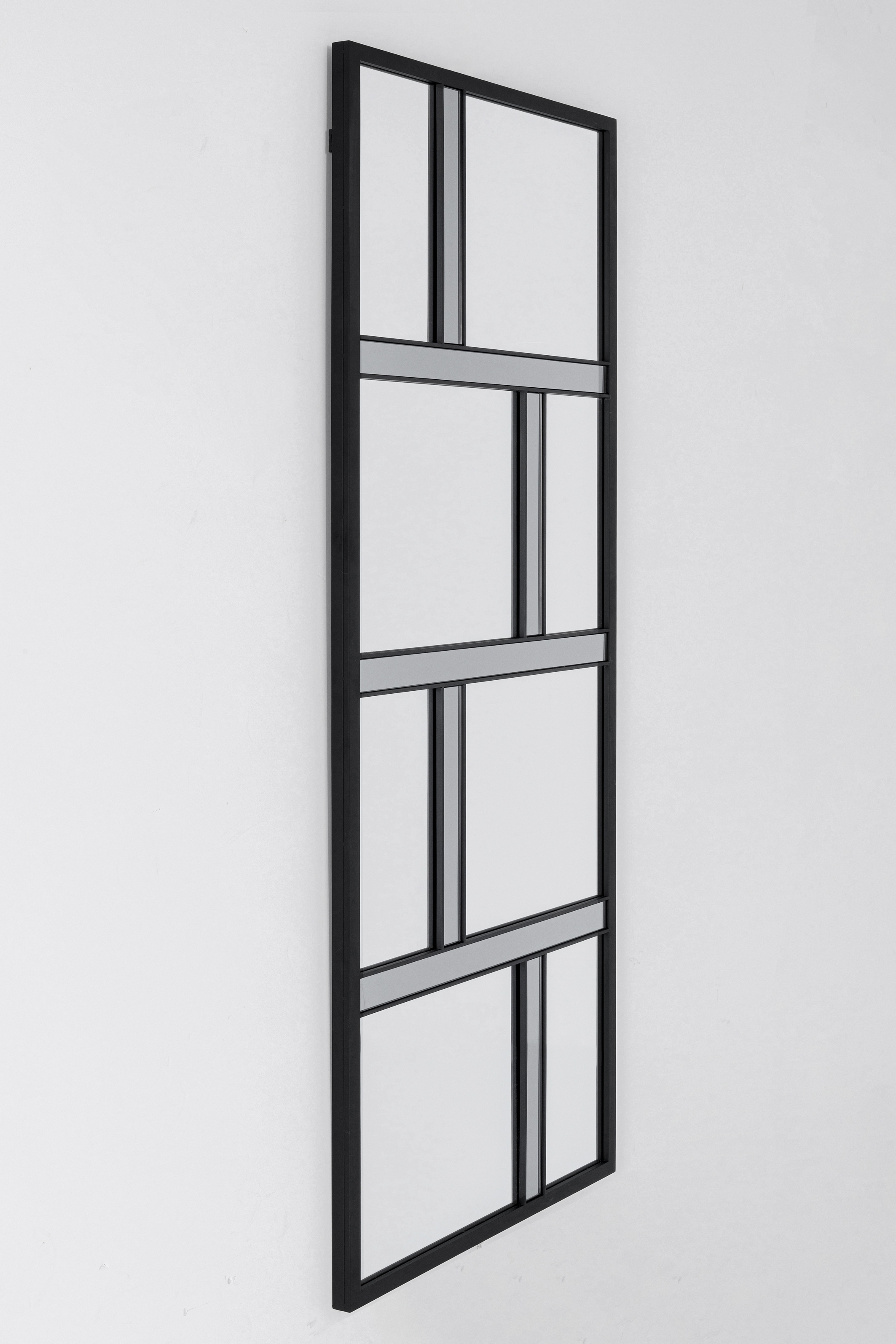 Wandspiegel Brick, schwarz - Spiegel